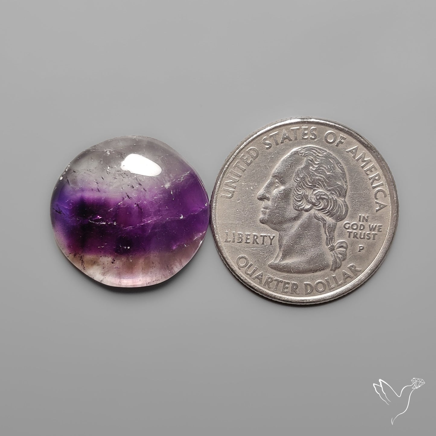 Amethyst Lace With Quartz Cabochon
