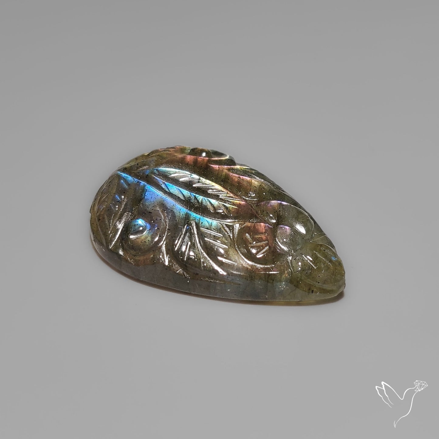 Labradorite Mughal Carving