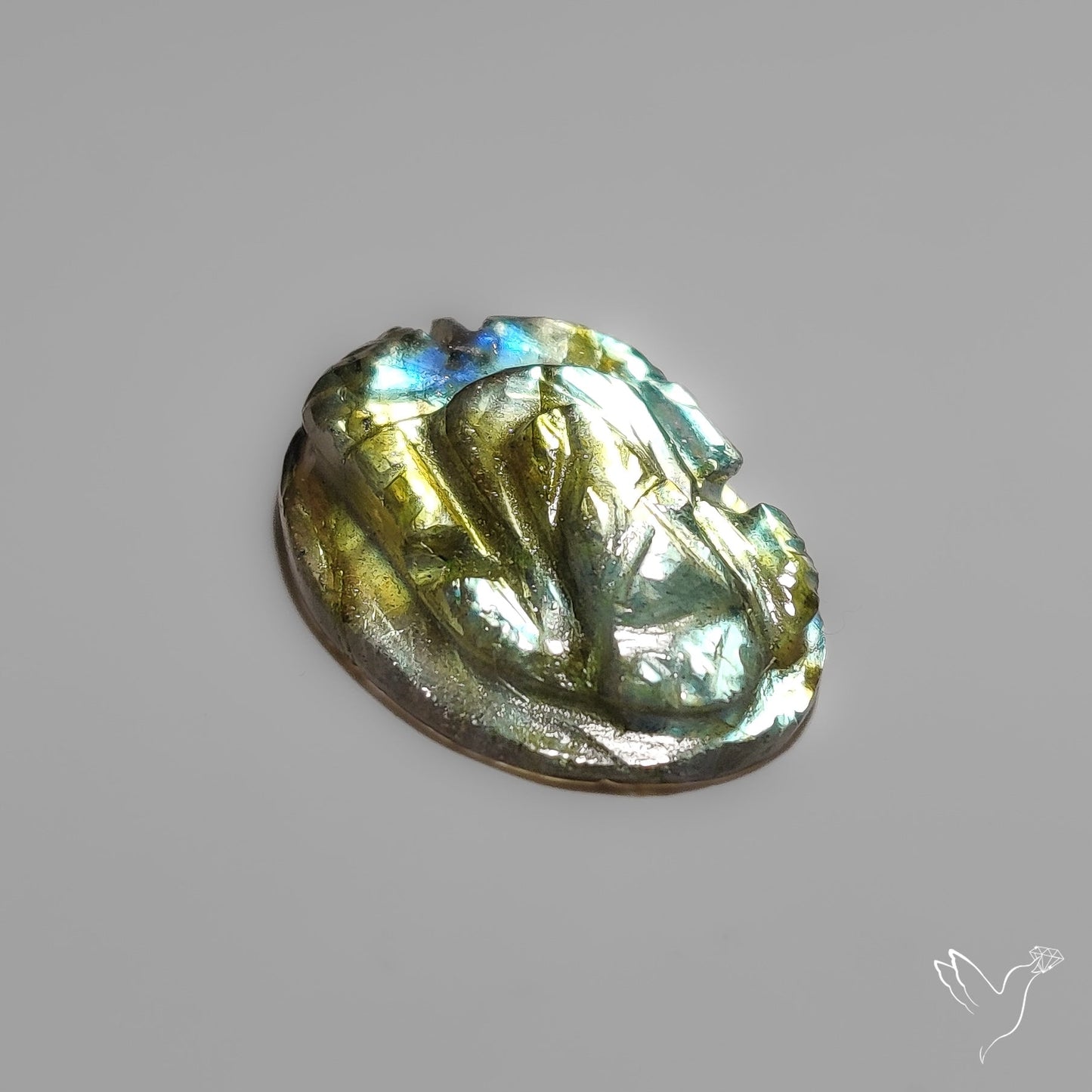 Labradorite Ganesha Carving