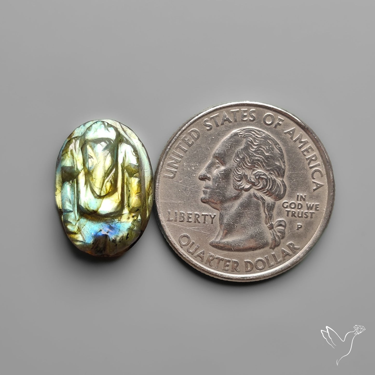 Labradorite Ganesha Carving