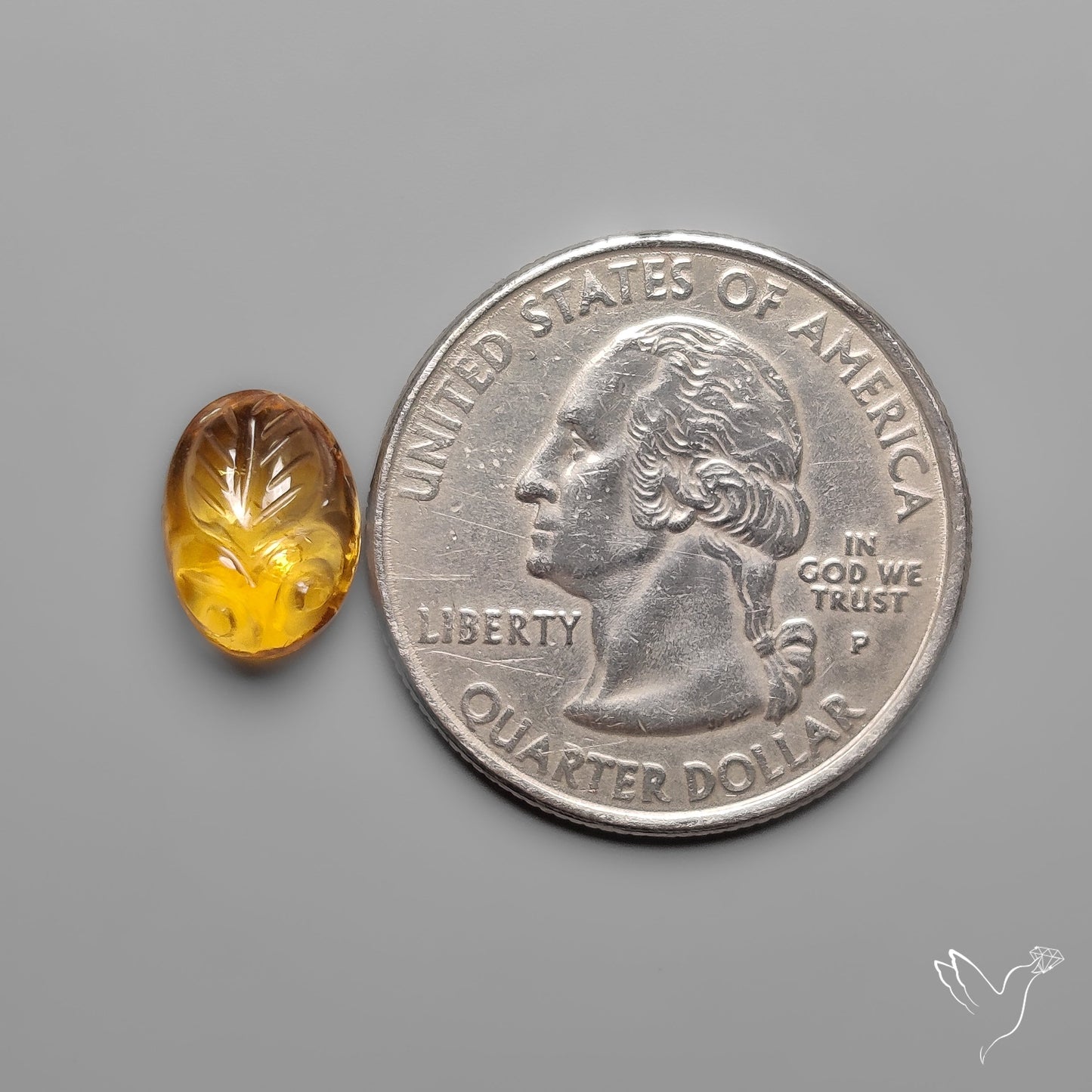 Citrine Mughal Carving