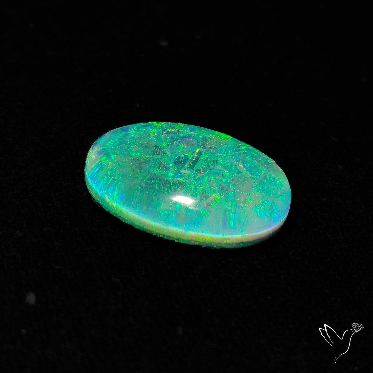 Monarch Opal Doublet Sterling Opal Cabochon