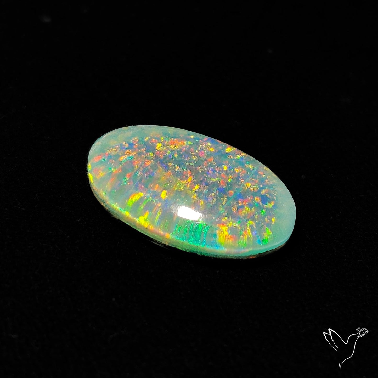 Monarch Opal Doublet Sterling Opal Cabochon