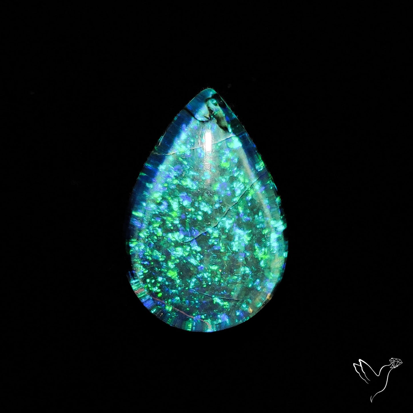 Monarch Opal Doublet Sterling Opal Cabochon