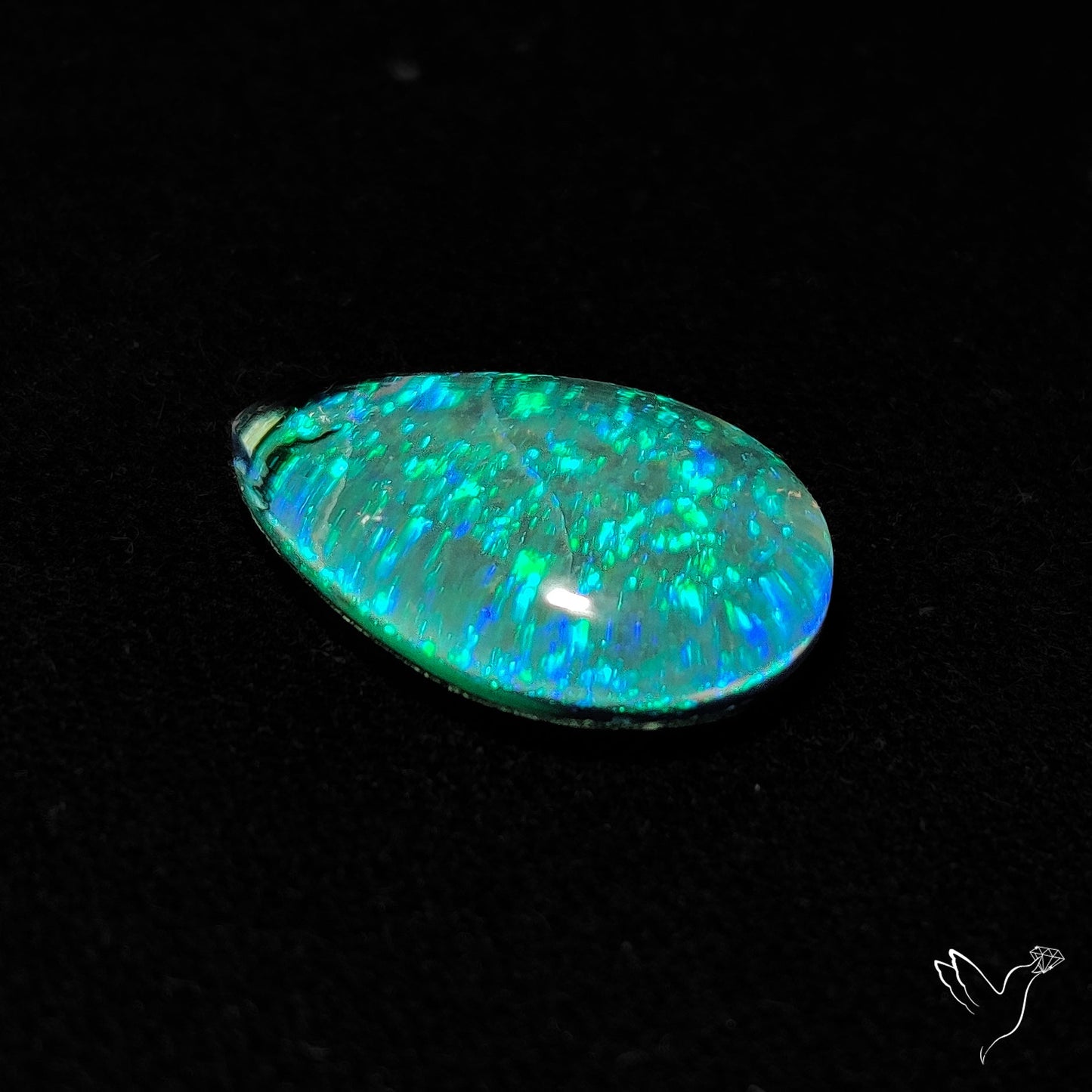 Monarch Opal Doublet Sterling Opal Cabochon
