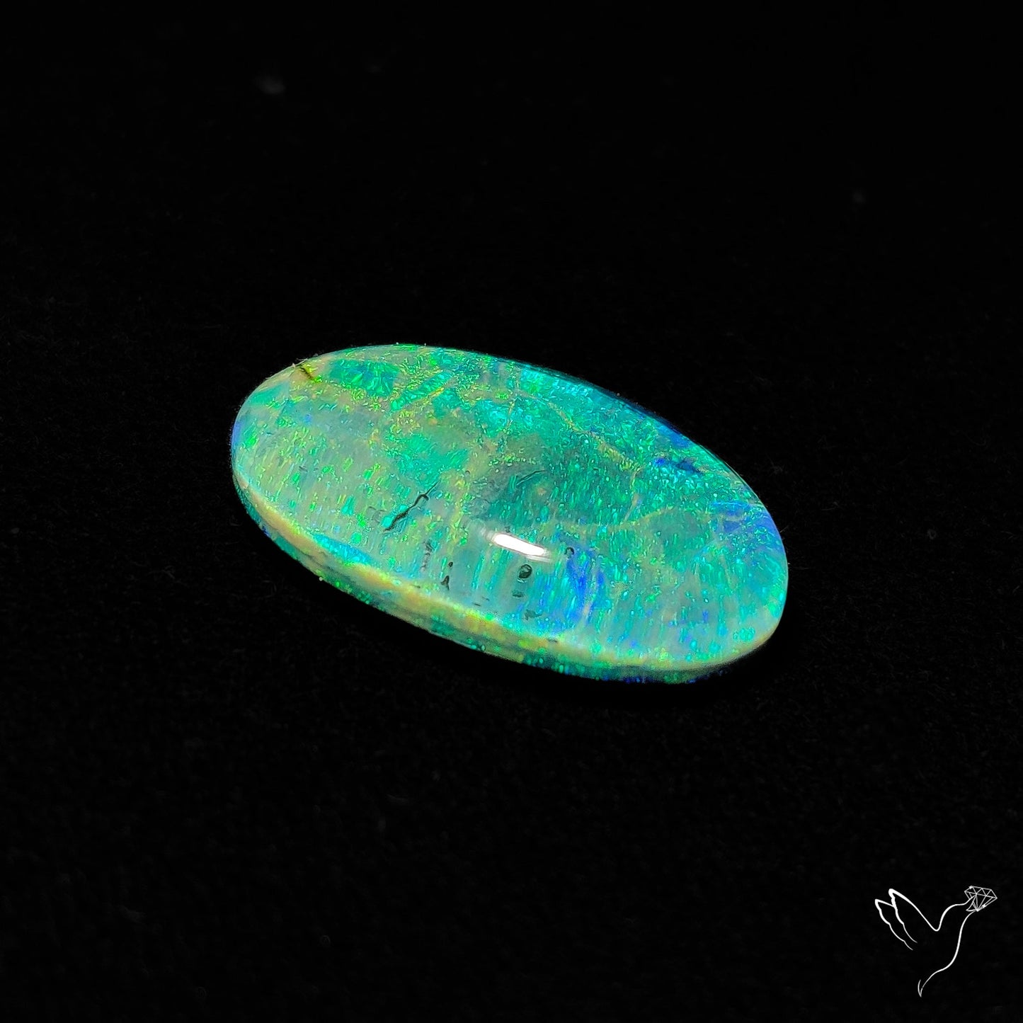Monarch Opal Doublet Sterling Opal Cabochon