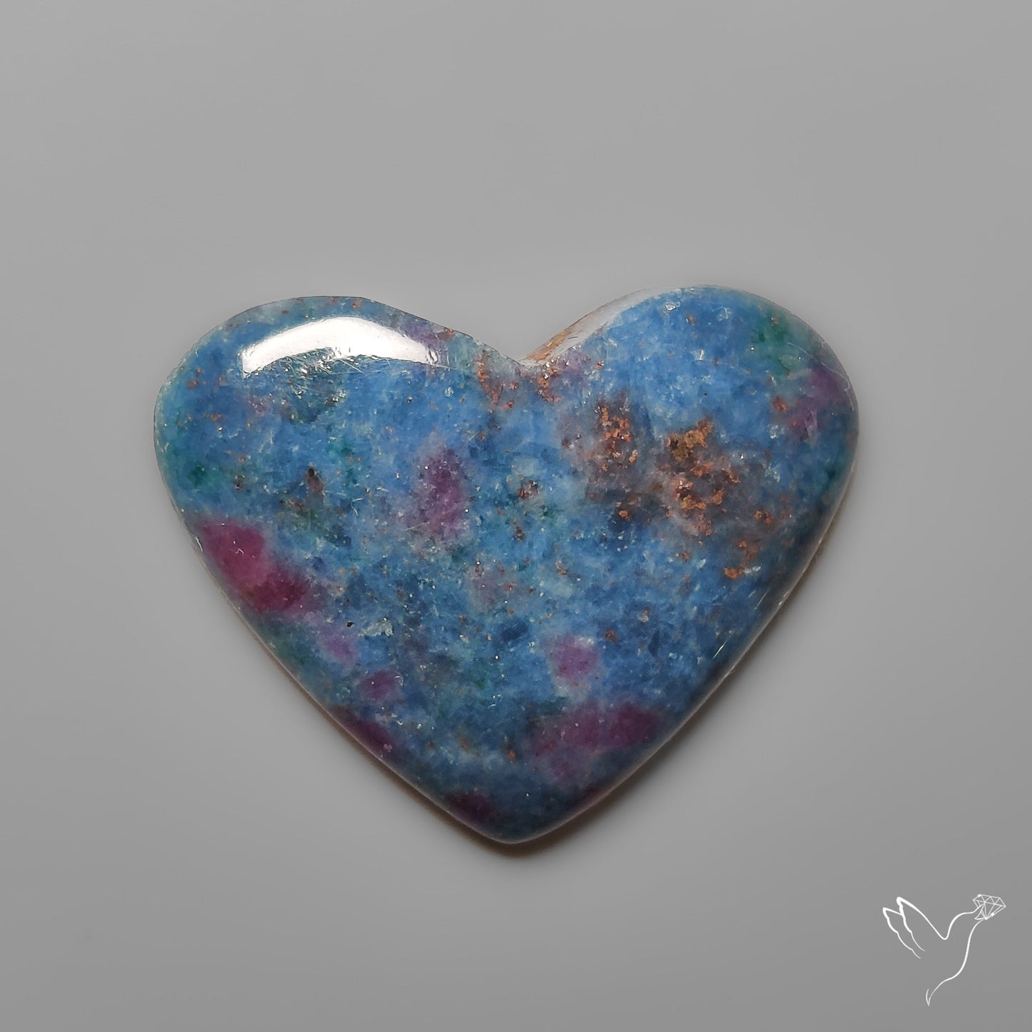 Ruby In Kyanite Heart Carving