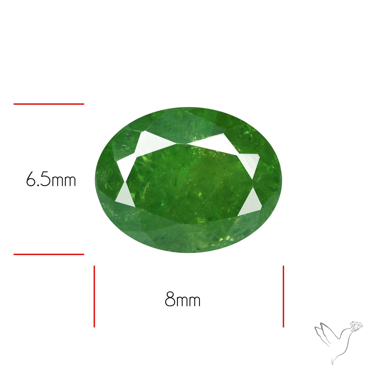 Rare Demantoid Garnet Vivid Green from Russia Unheated