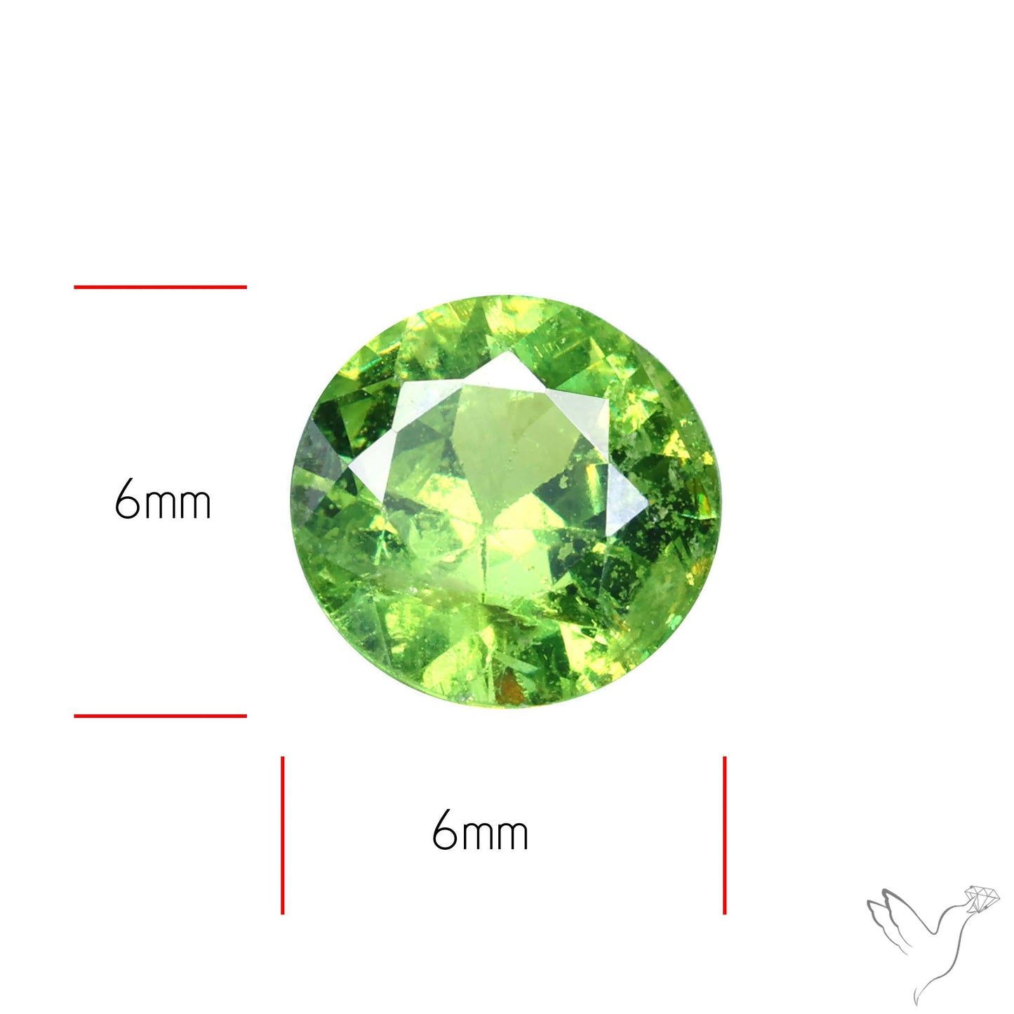 Rare Demantoid Garnet Vivid Green from Russia Unheated