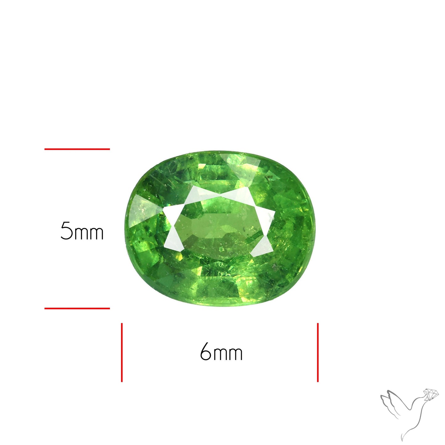 Rare Demantoid Garnet Vivid Green from Russia Unheated