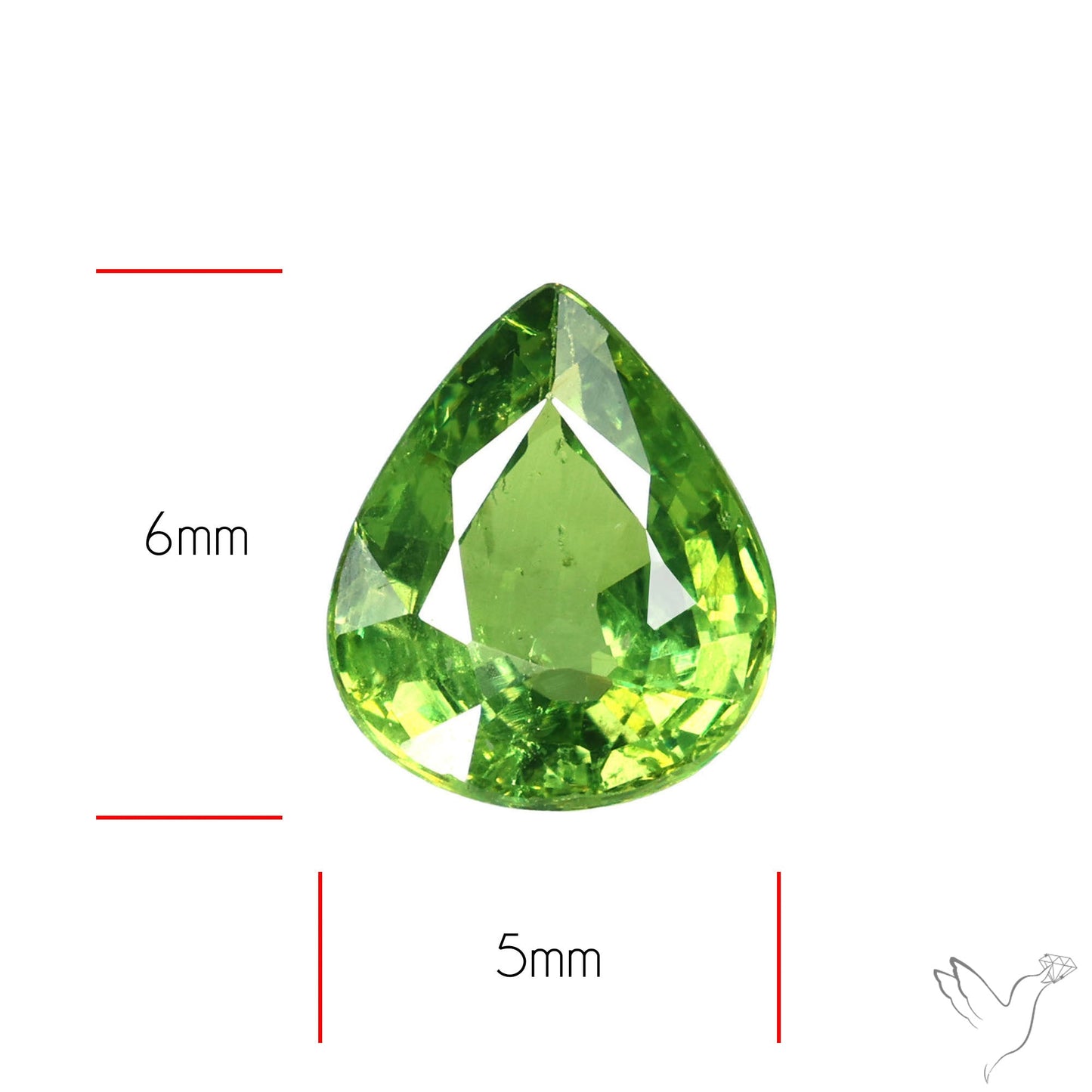 Rare Demantoid Garnet Vivid Green from Russia Unheated