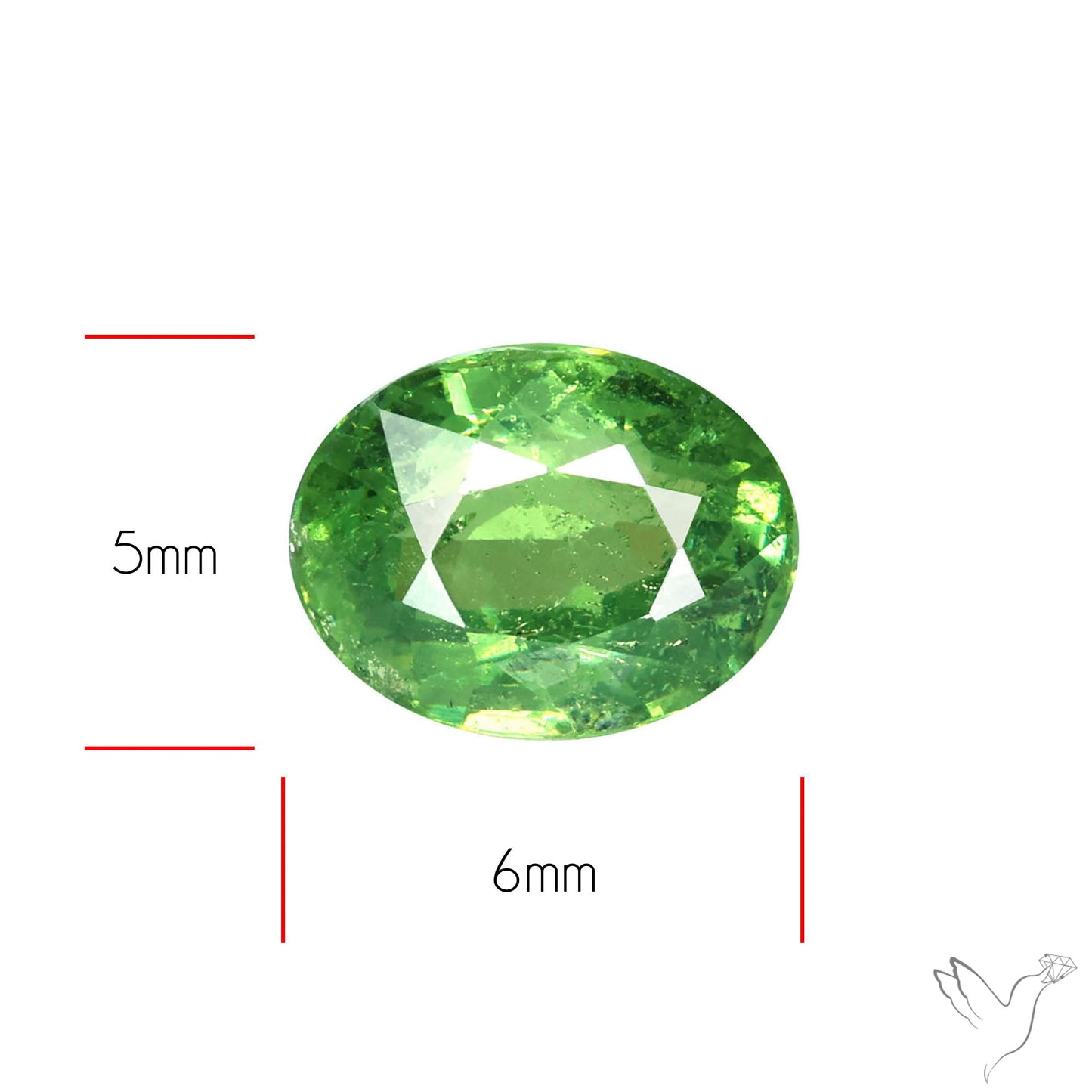 Rare Demantoid Garnet Vivid Green from Russia Unheated