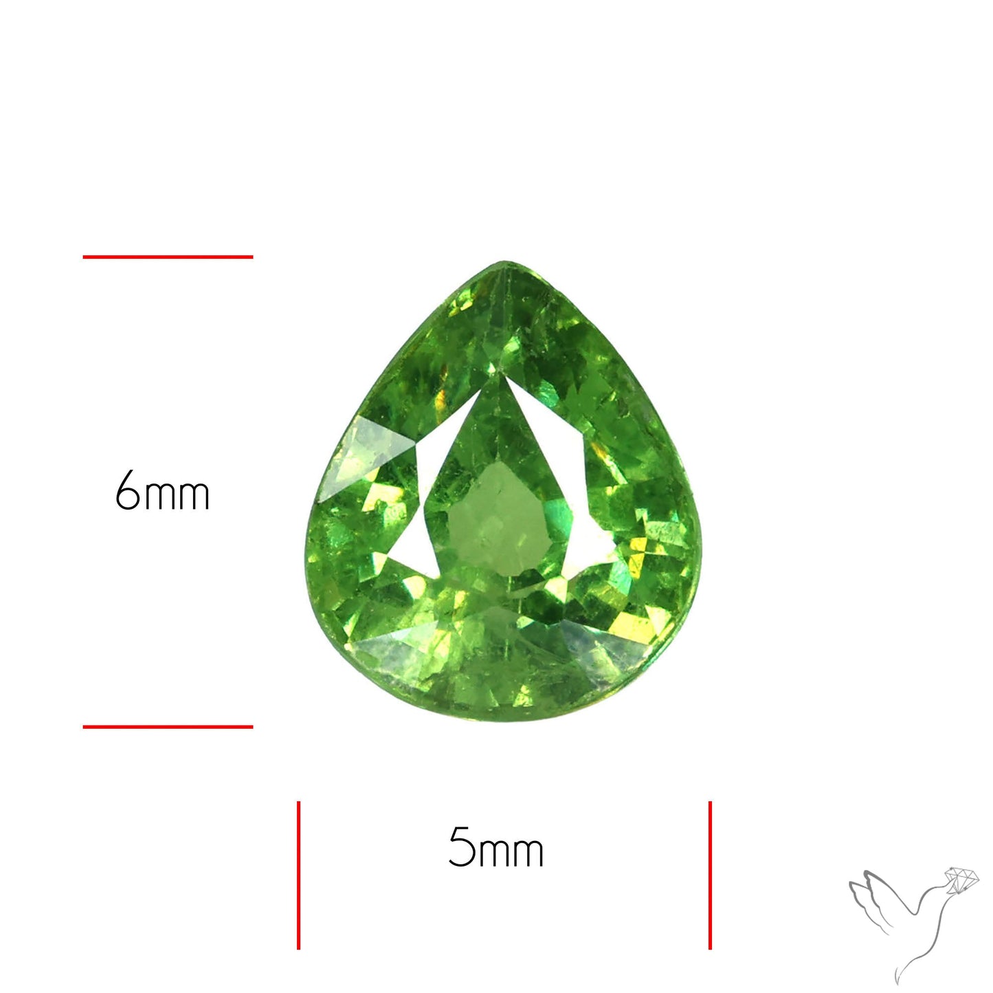 Rare Demantoid Garnet Vivid Green from Russia Unheated