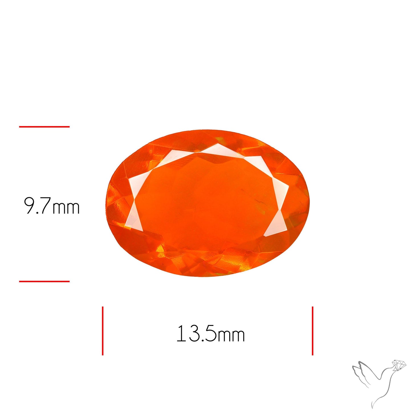 Faceted Mexican Fire Opal