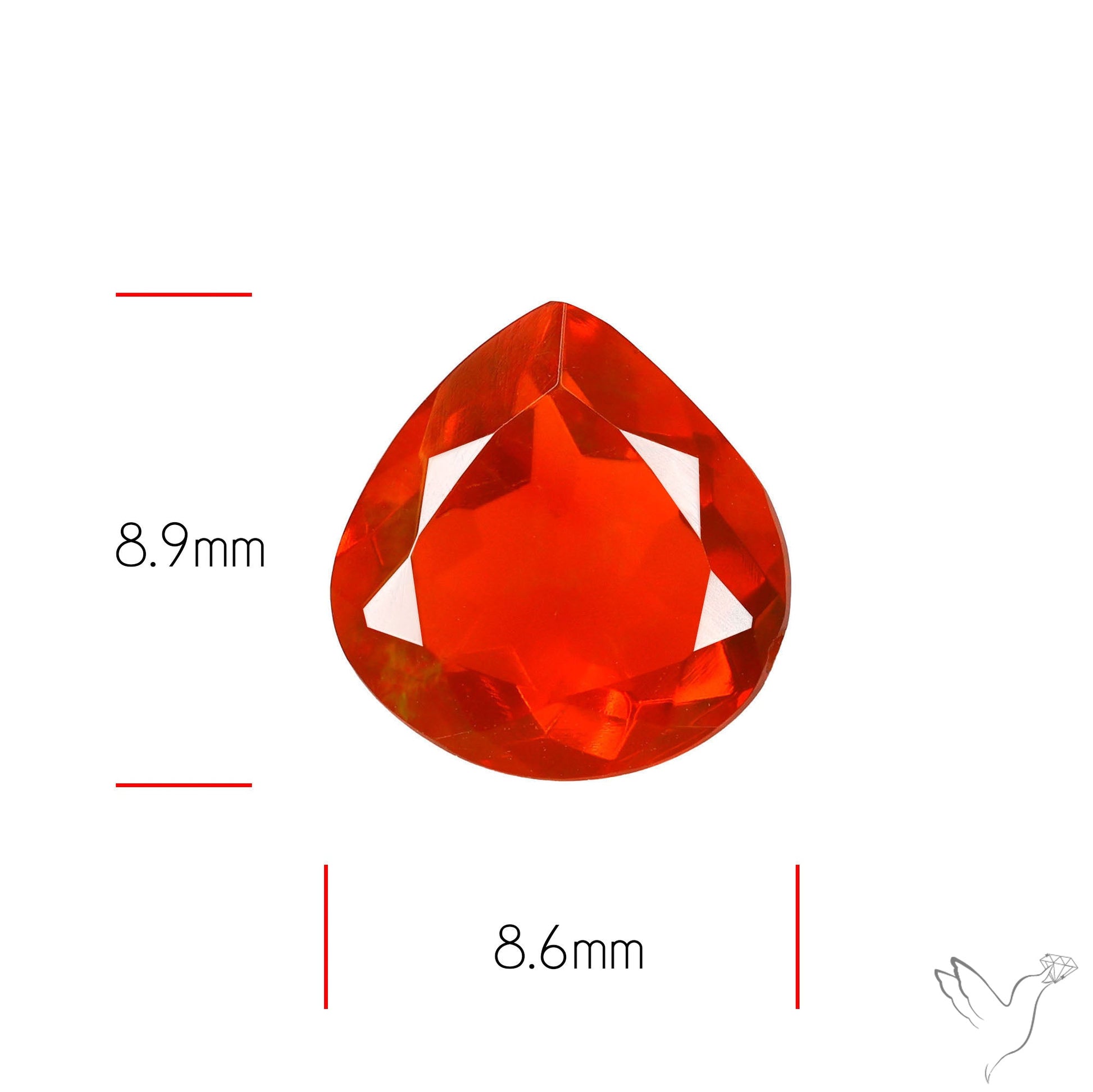Faceted Mexican Fire Opal