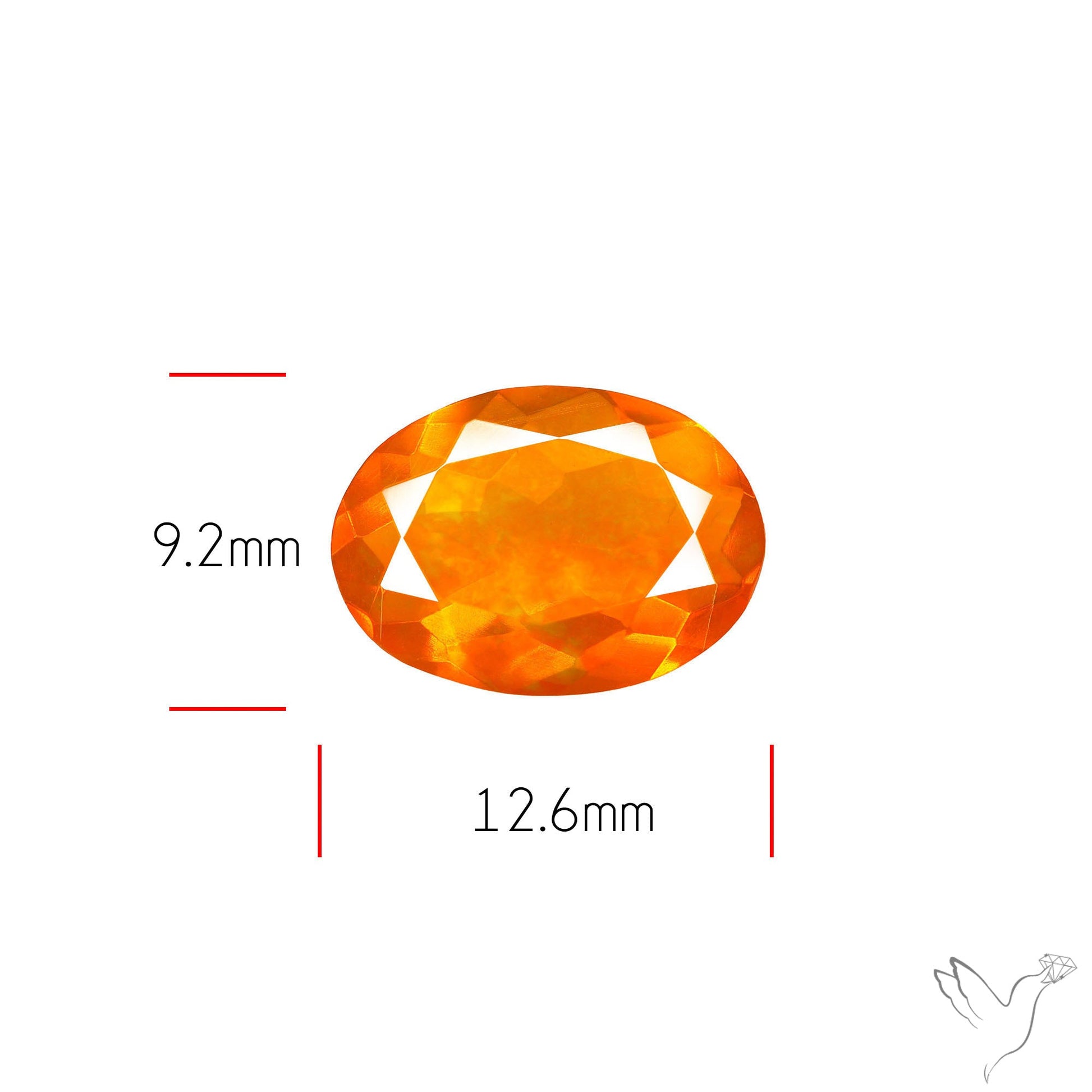 Faceted Mexican Fire Opal