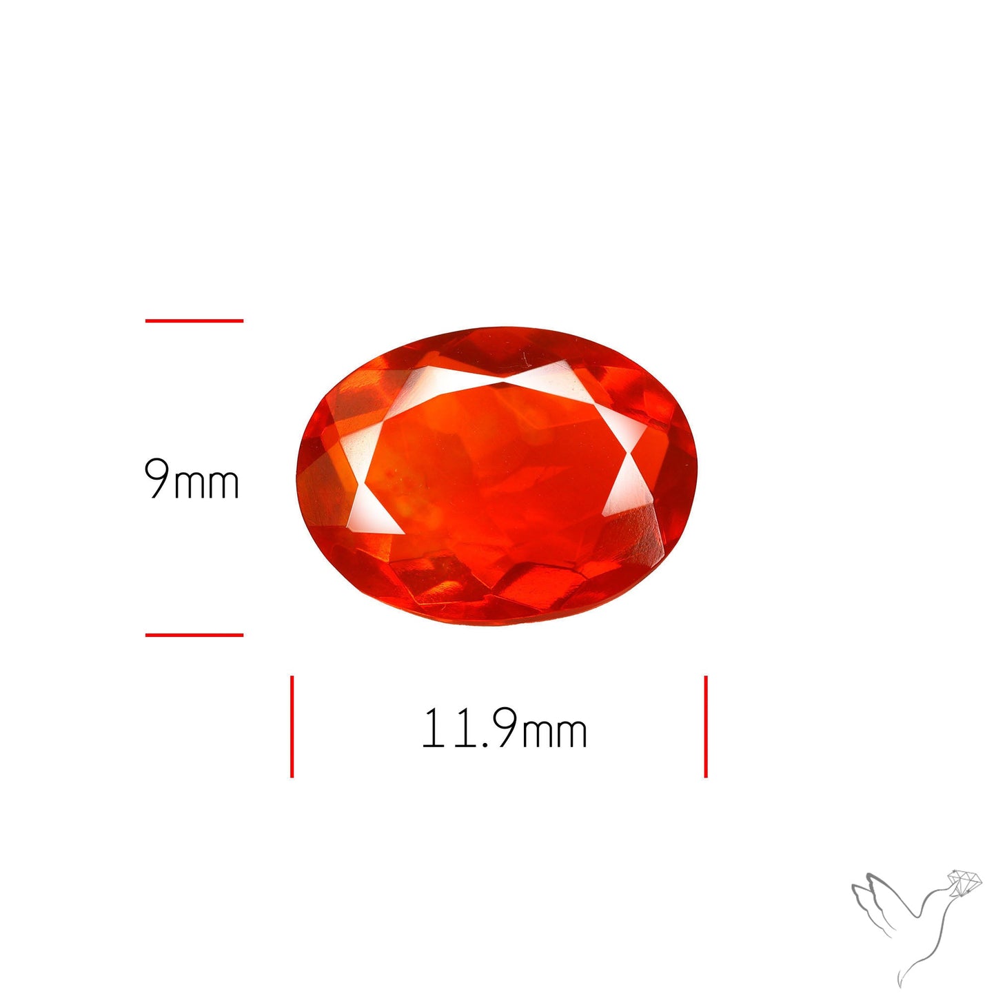 Faceted Mexican Fire Opal