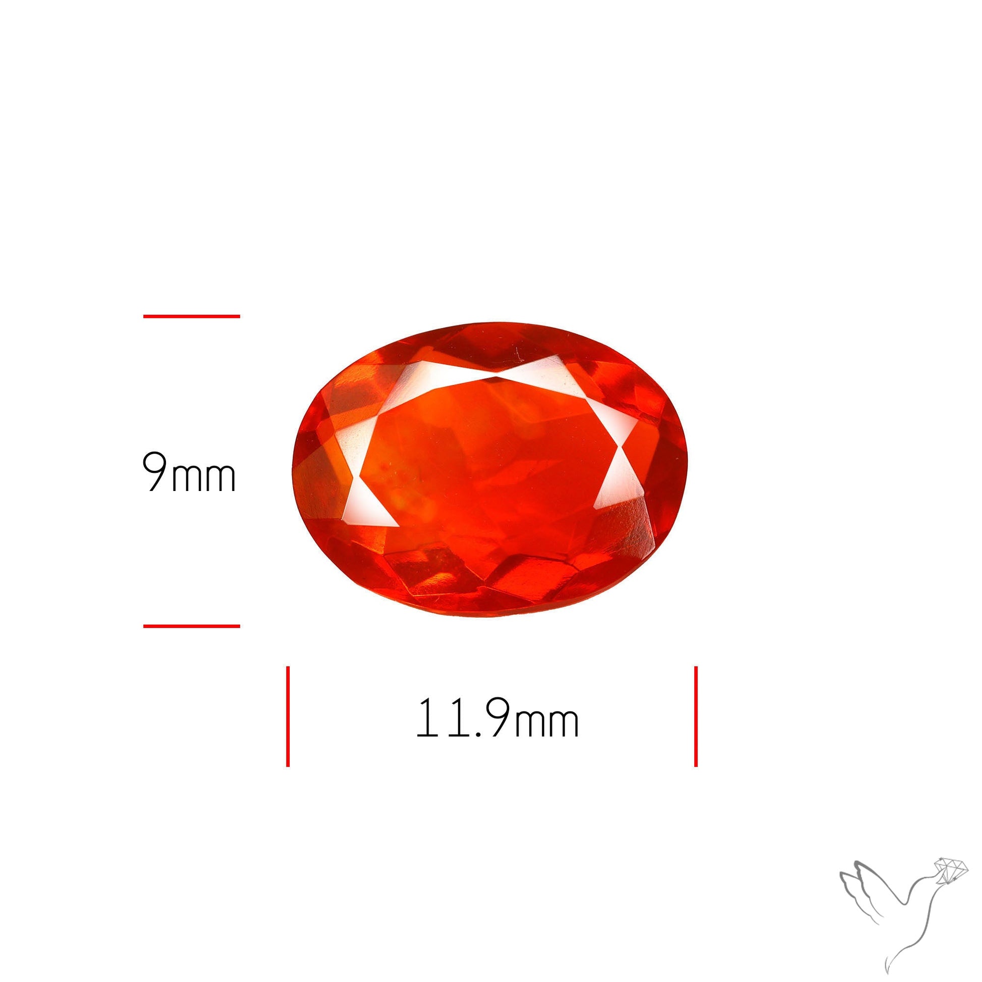 Faceted Mexican Fire Opal