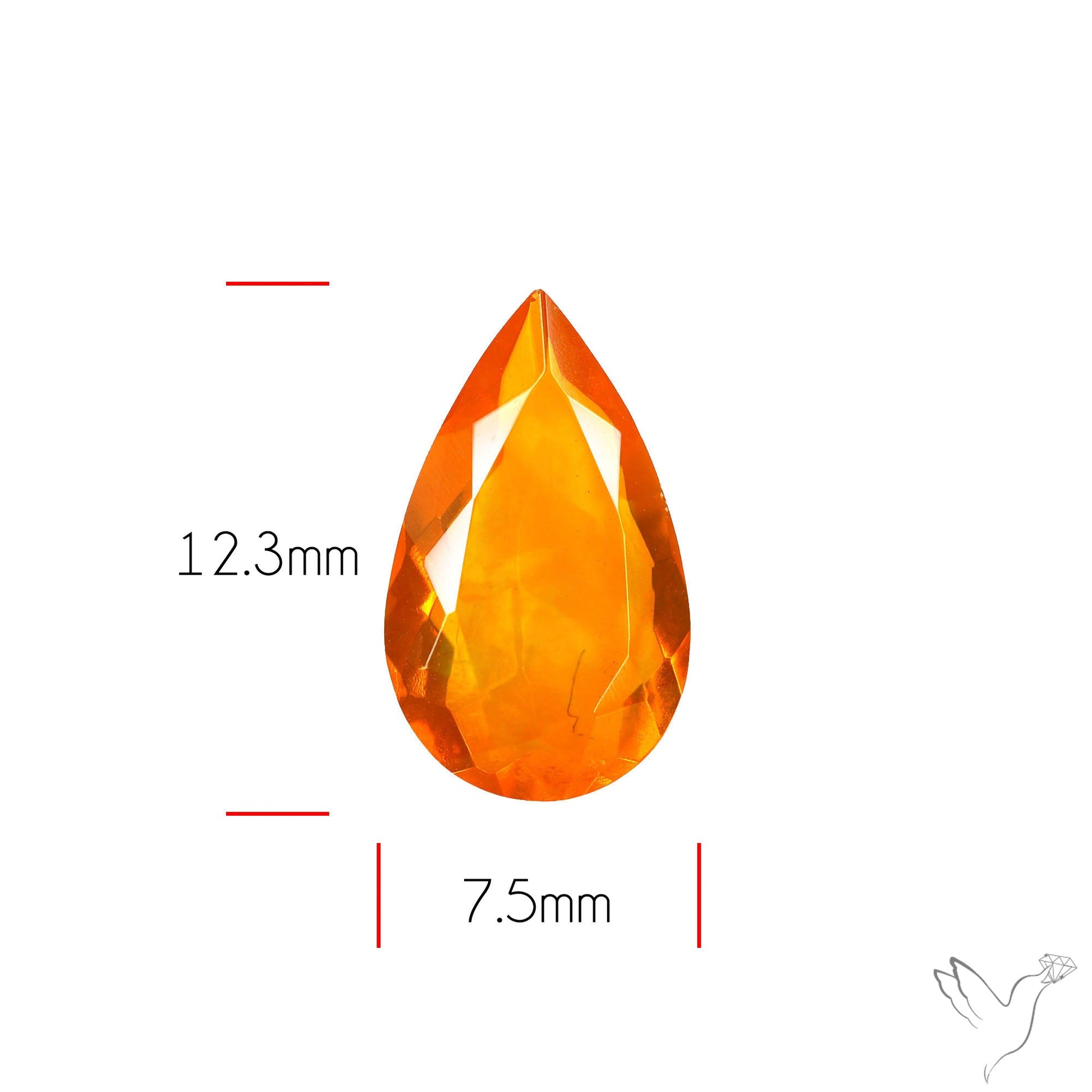 Faceted Mexican Fire Opal