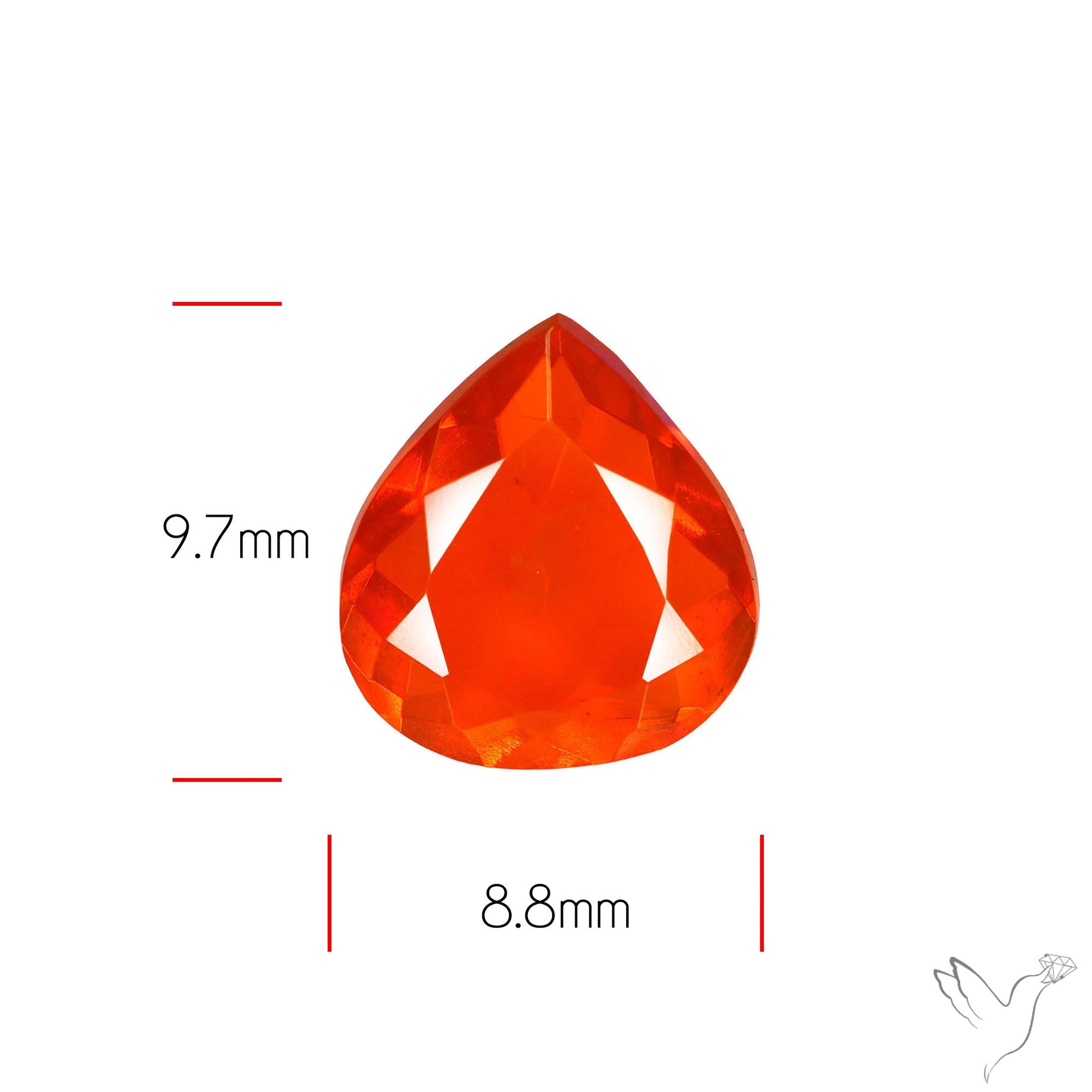 Faceted Mexican Fire Opal