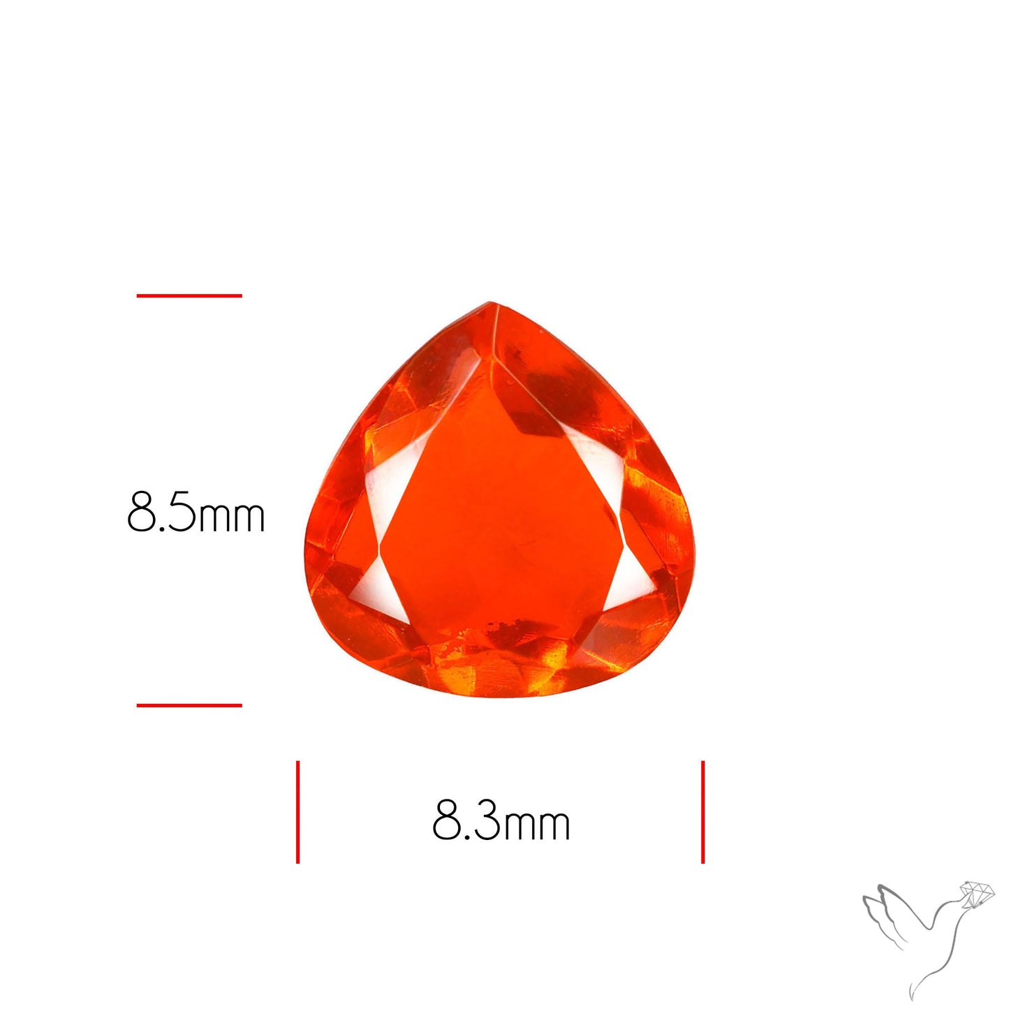 Faceted Mexican Fire Opal