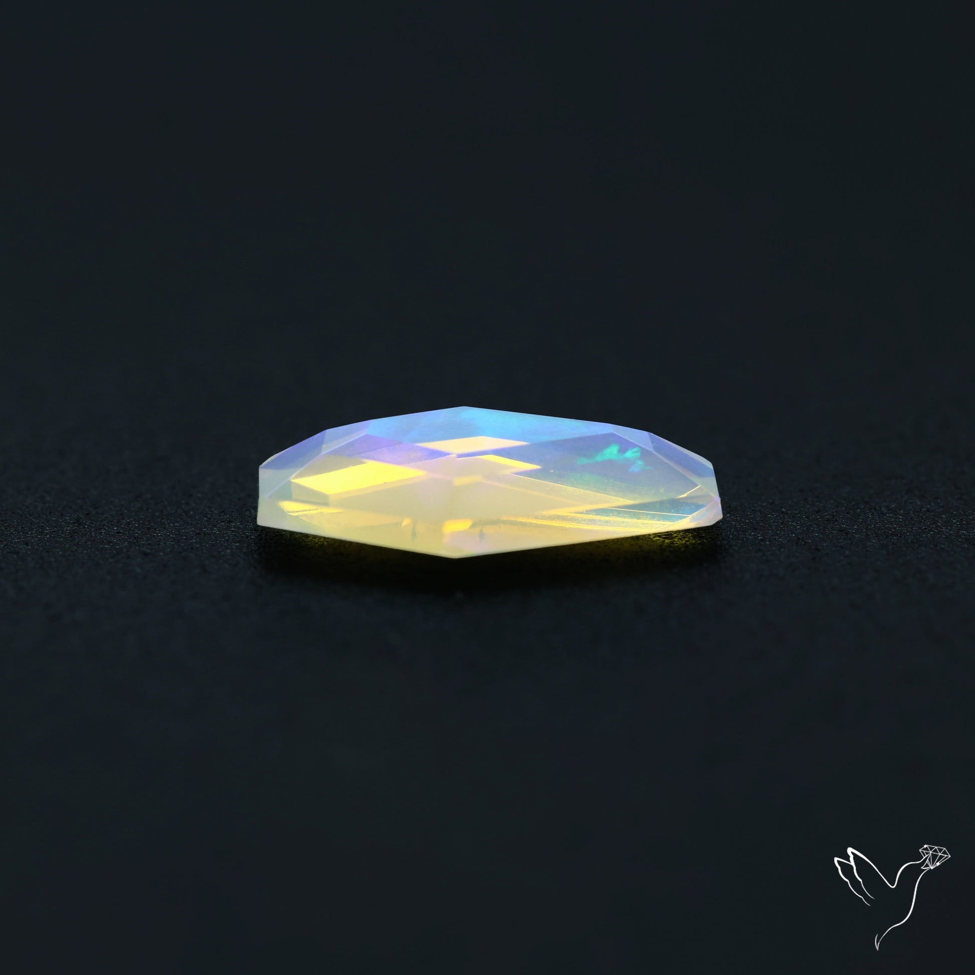 Step Faceted Ethiopian Opal Coffin