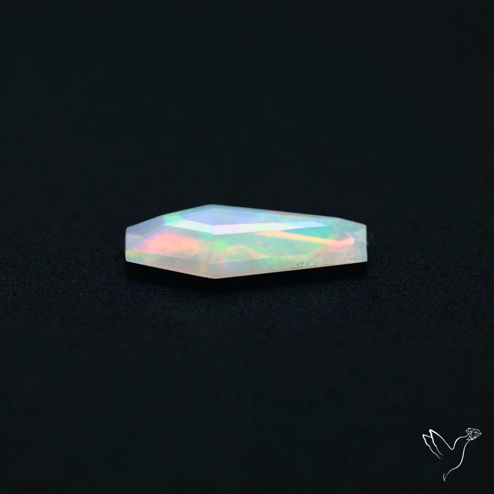 Step Faceted Ethiopian Opal Coffin