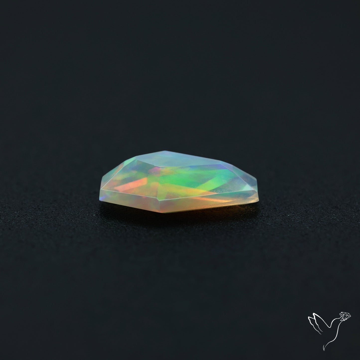 Step Faceted Ethiopian Opal Coffin