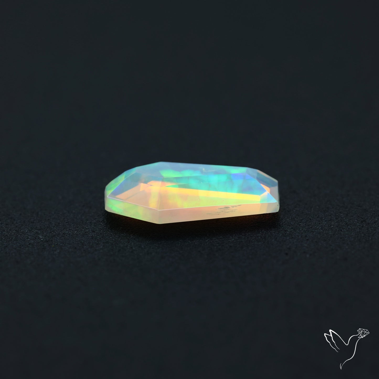 Step Faceted Ethiopian Opal Coffin