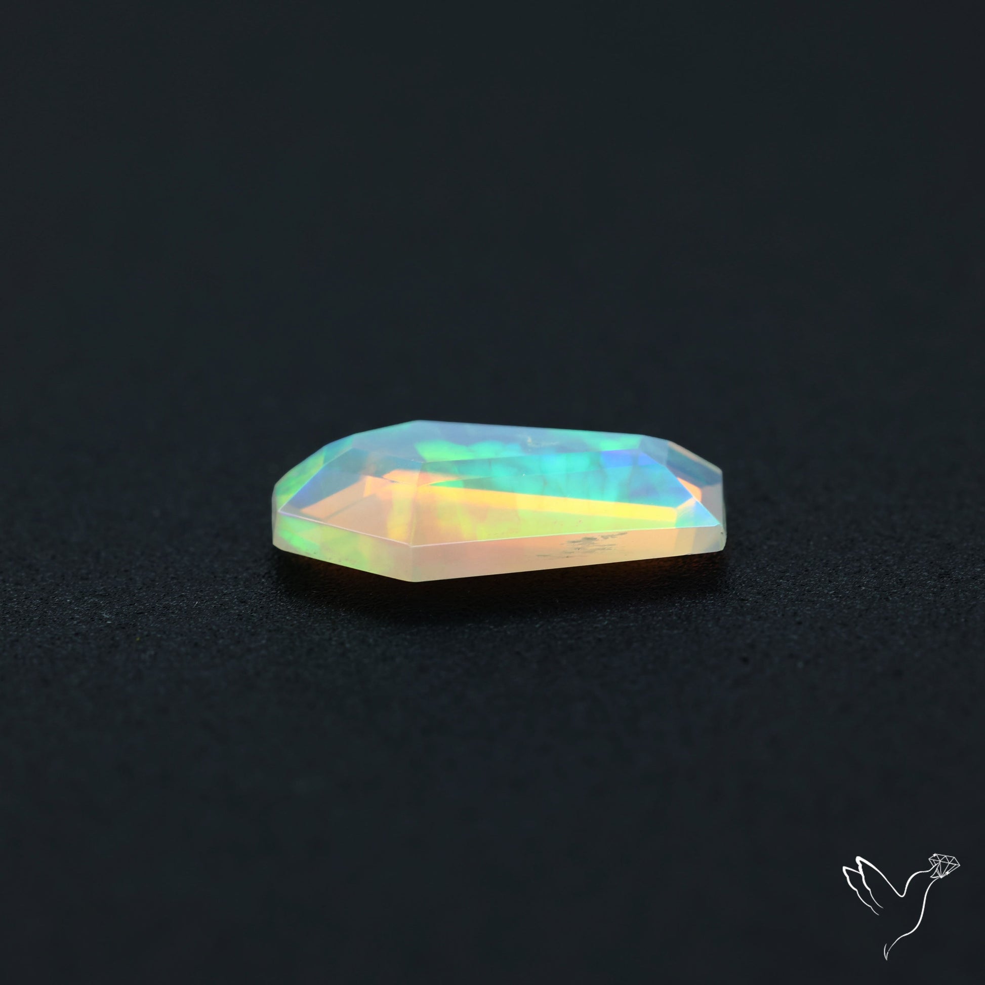 Step Faceted Ethiopian Opal Coffin