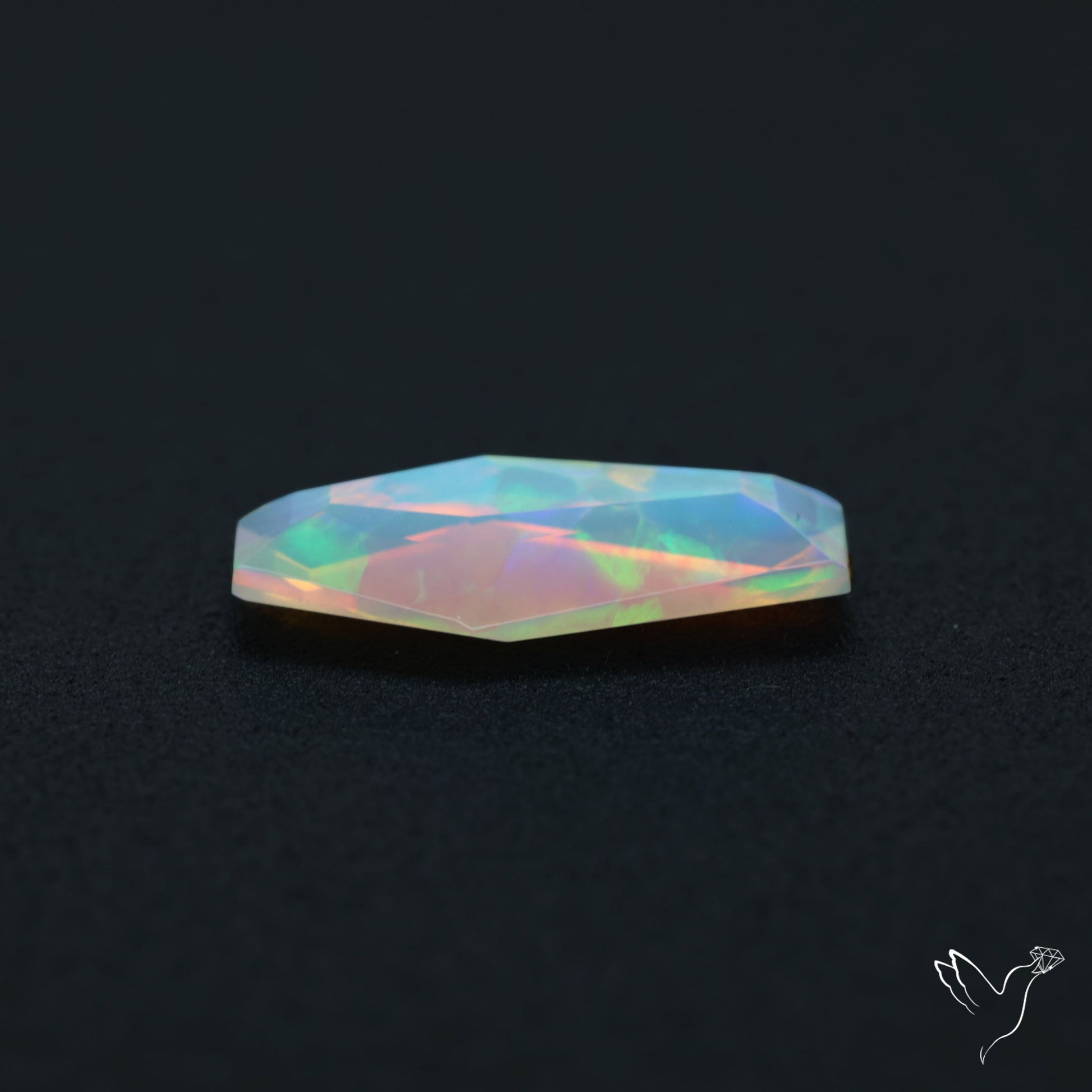 Step Faceted Ethiopian Opal Coffin