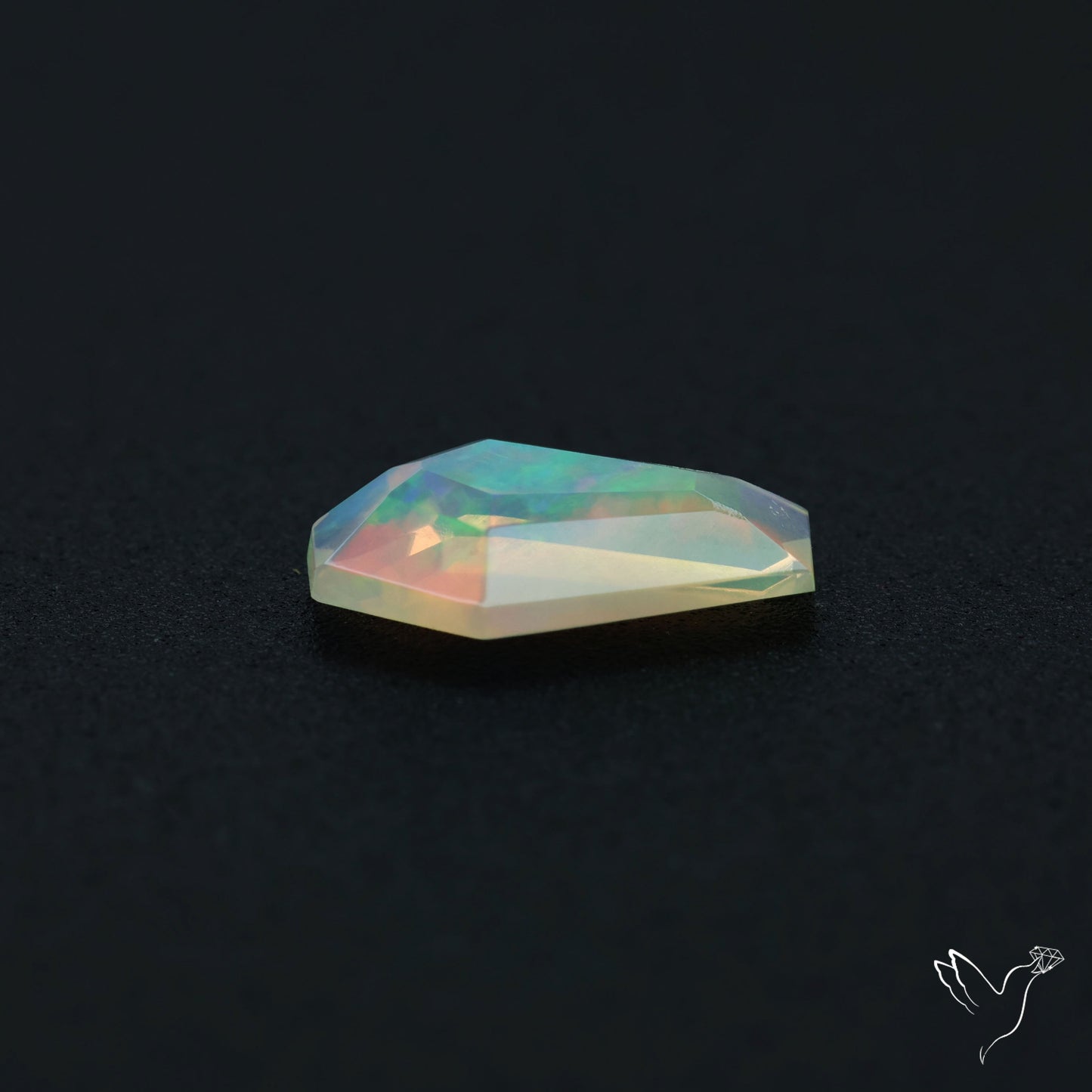 Step Faceted Ethiopian Opal Coffin
