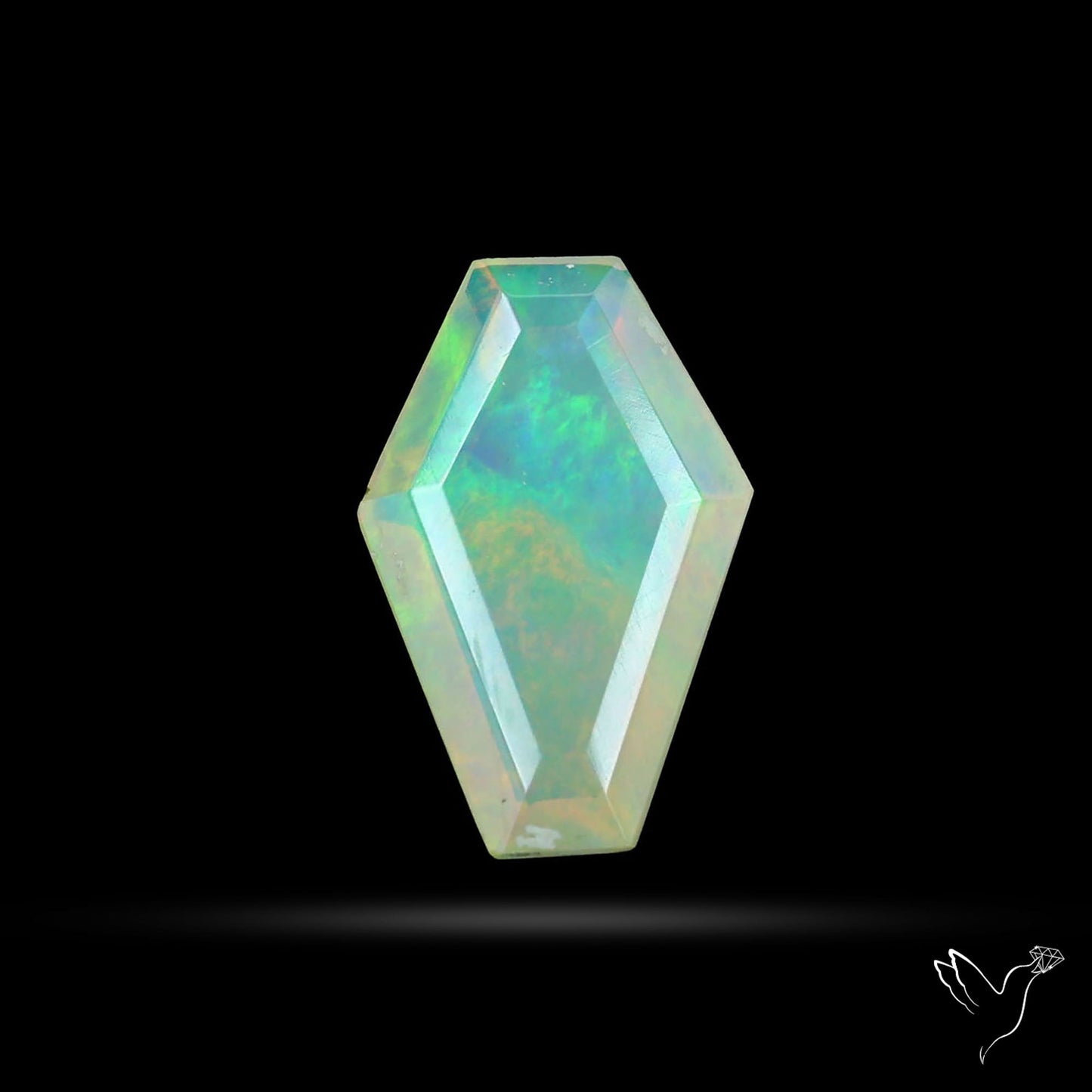 Step Faceted Ethiopian Opal Coffin