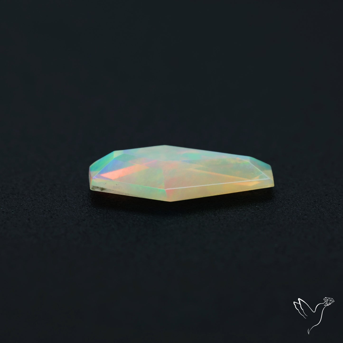 Step Faceted Ethiopian Opal Coffin