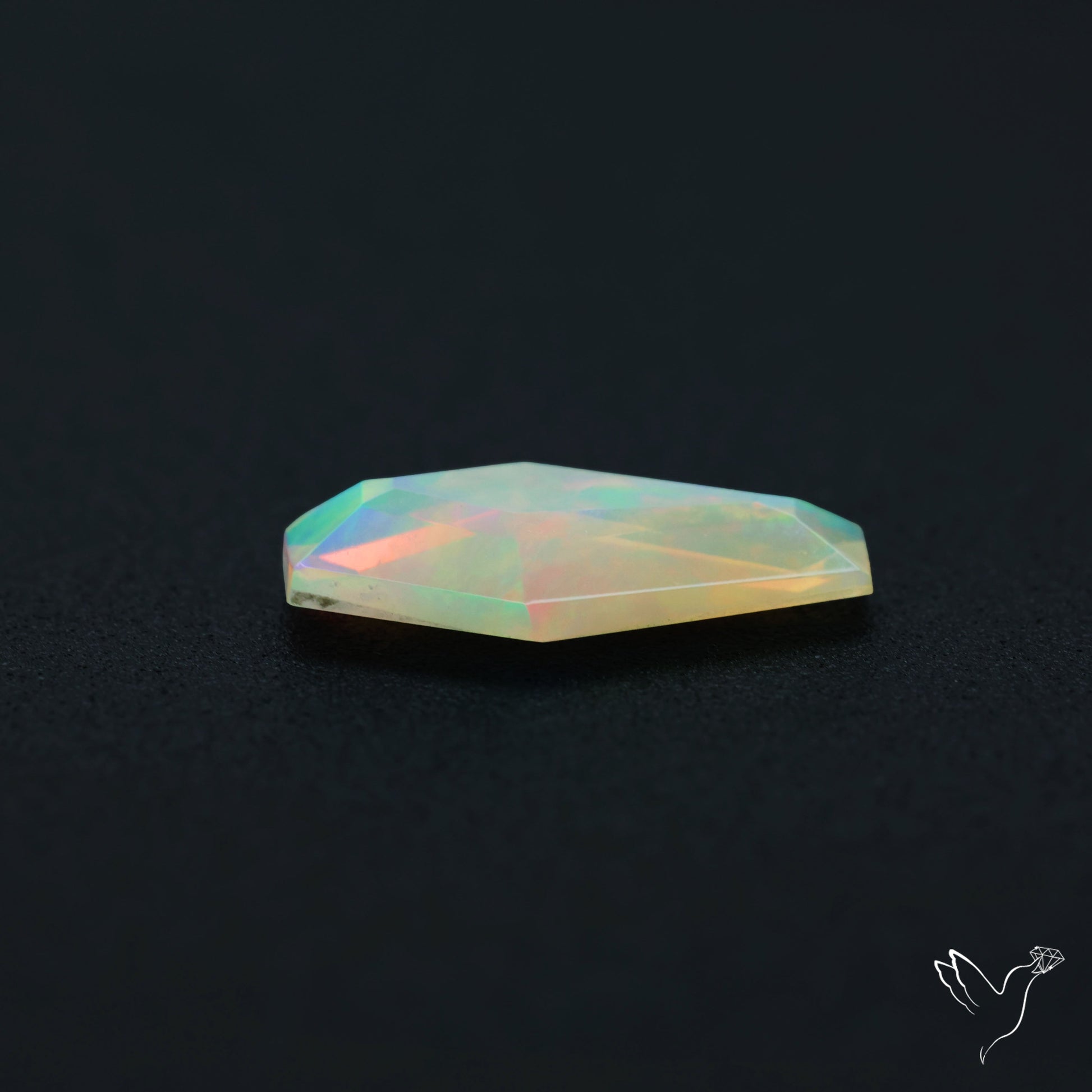 Step Faceted Ethiopian Opal Coffin