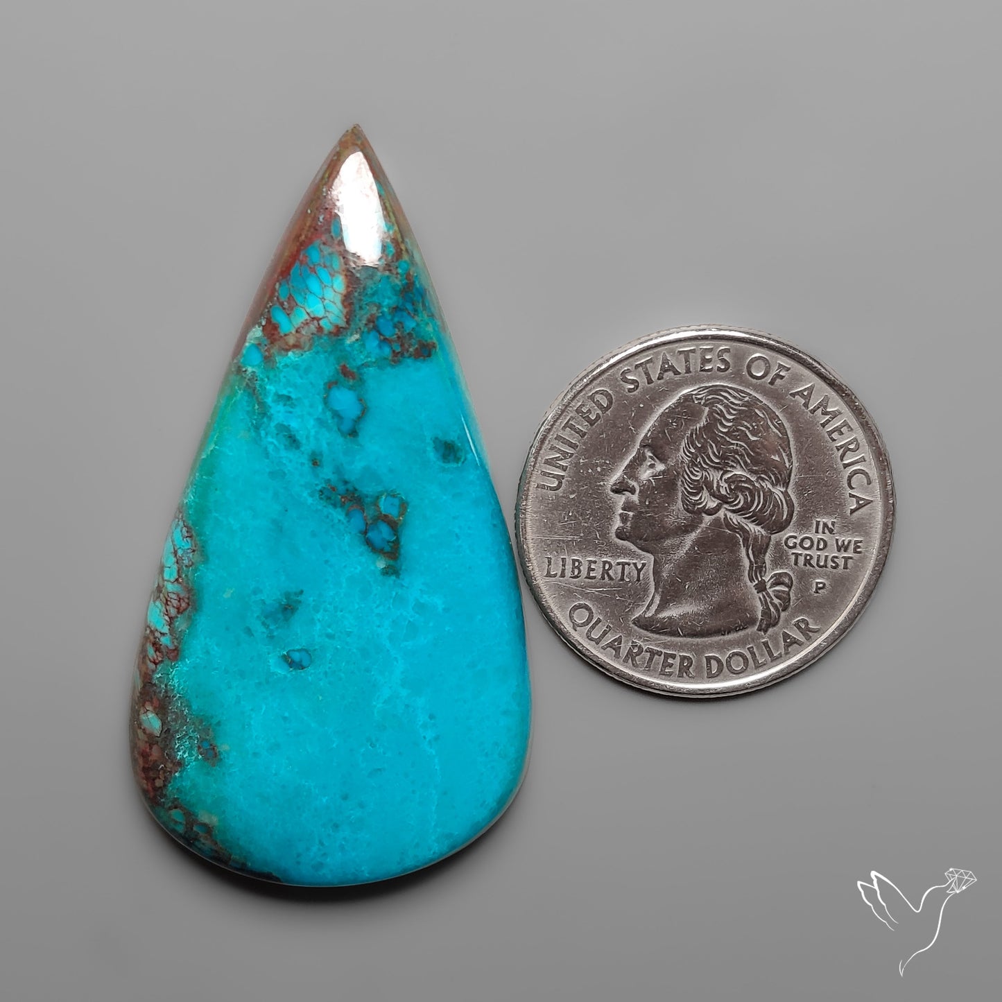Peruvian Chrysocolla Cabochon Selected Material