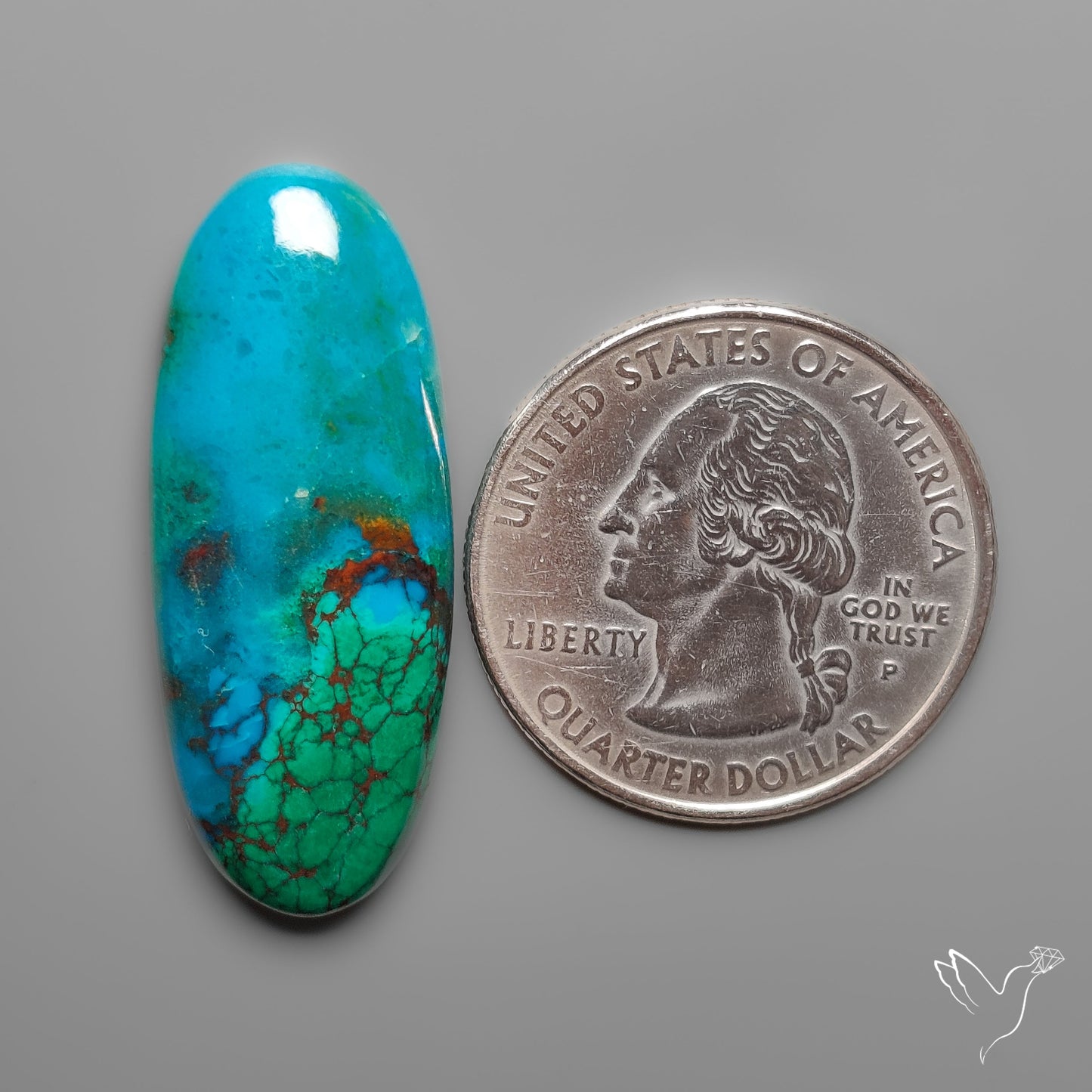 Peruvian Chrysocolla Cabochon Selected Material