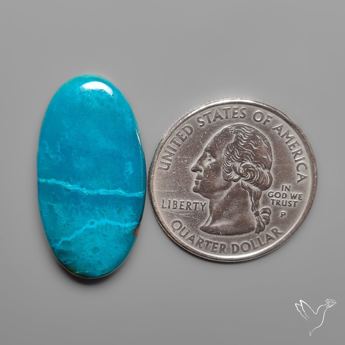 Peruvian Chrysocolla Cabochon Selected Material