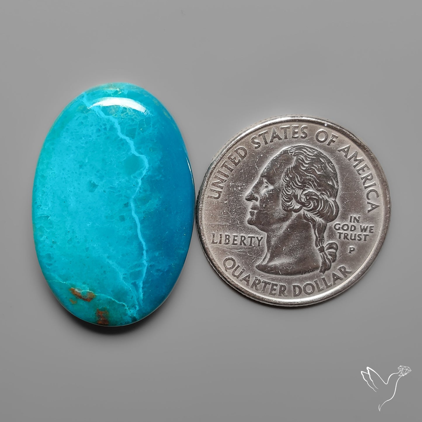 Peruvian Chrysocolla Cabochon Selected Material