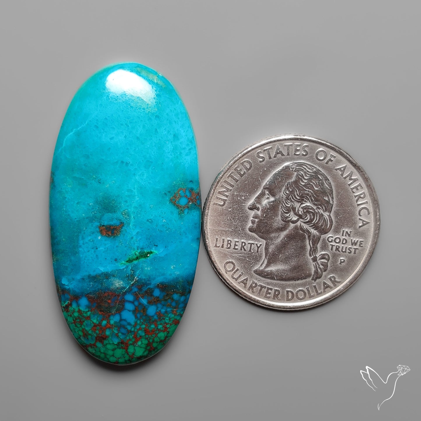 Peruvian Chrysocolla Cabochon Selected Material