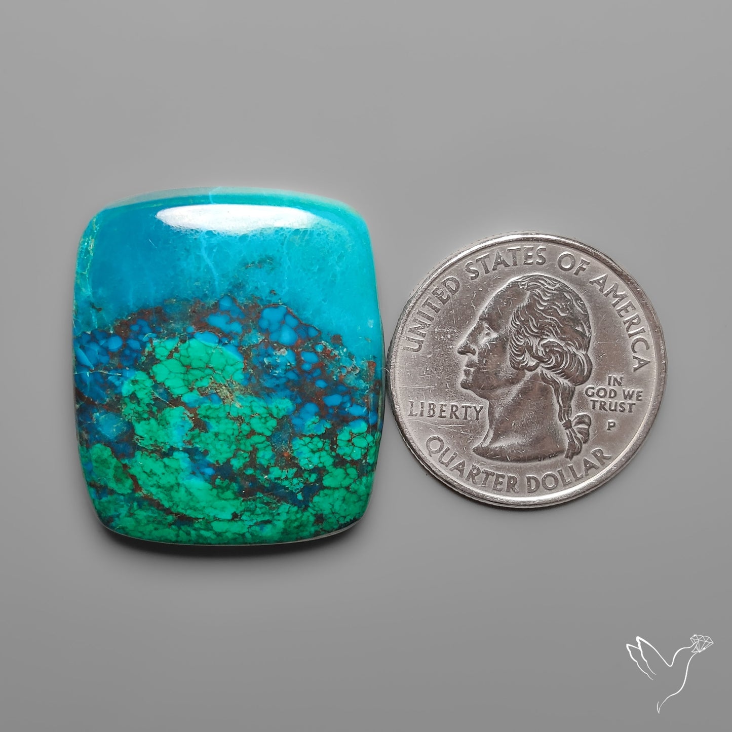 Peruvian Chrysocolla Cabochon Selected Material
