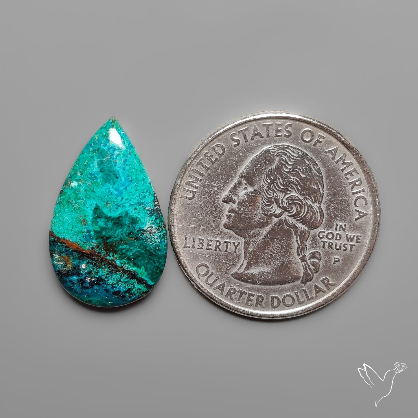 Peruvian Chrysocolla Cabochon Selected Material