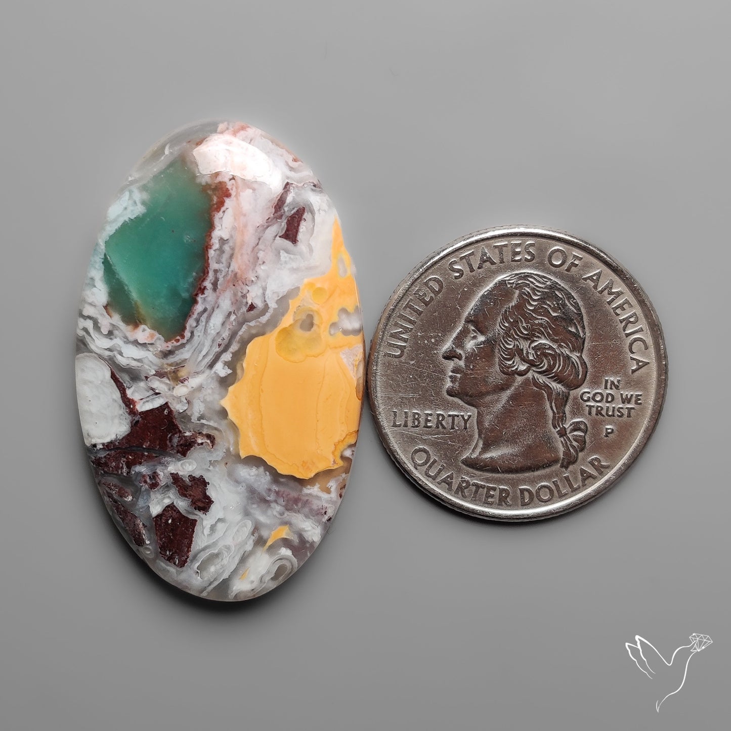 Aqua Chrysoprase Cabochon