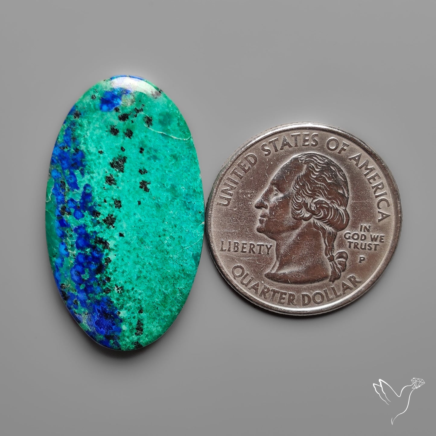 Bluebird Azurite Cabochon