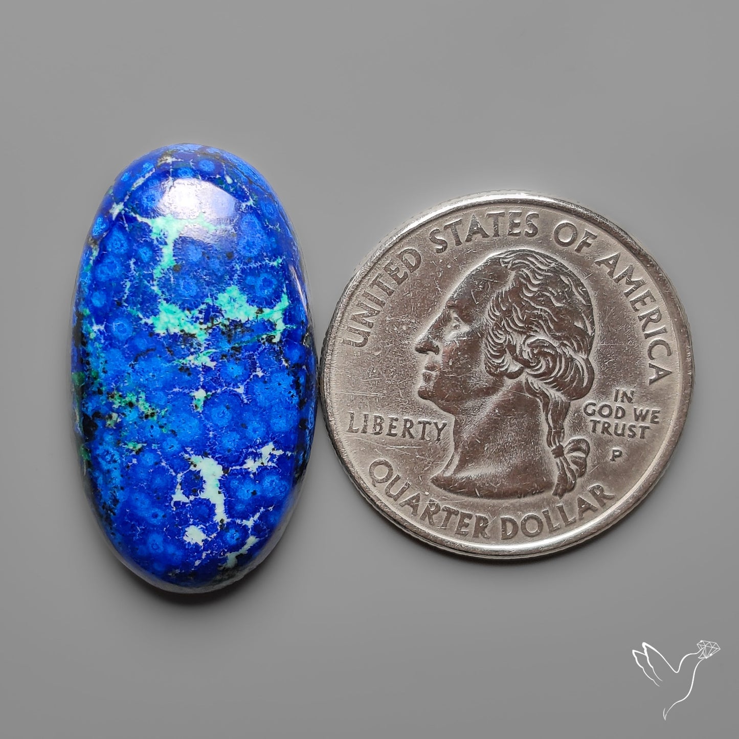 Bluebird Azurite Cabochon
