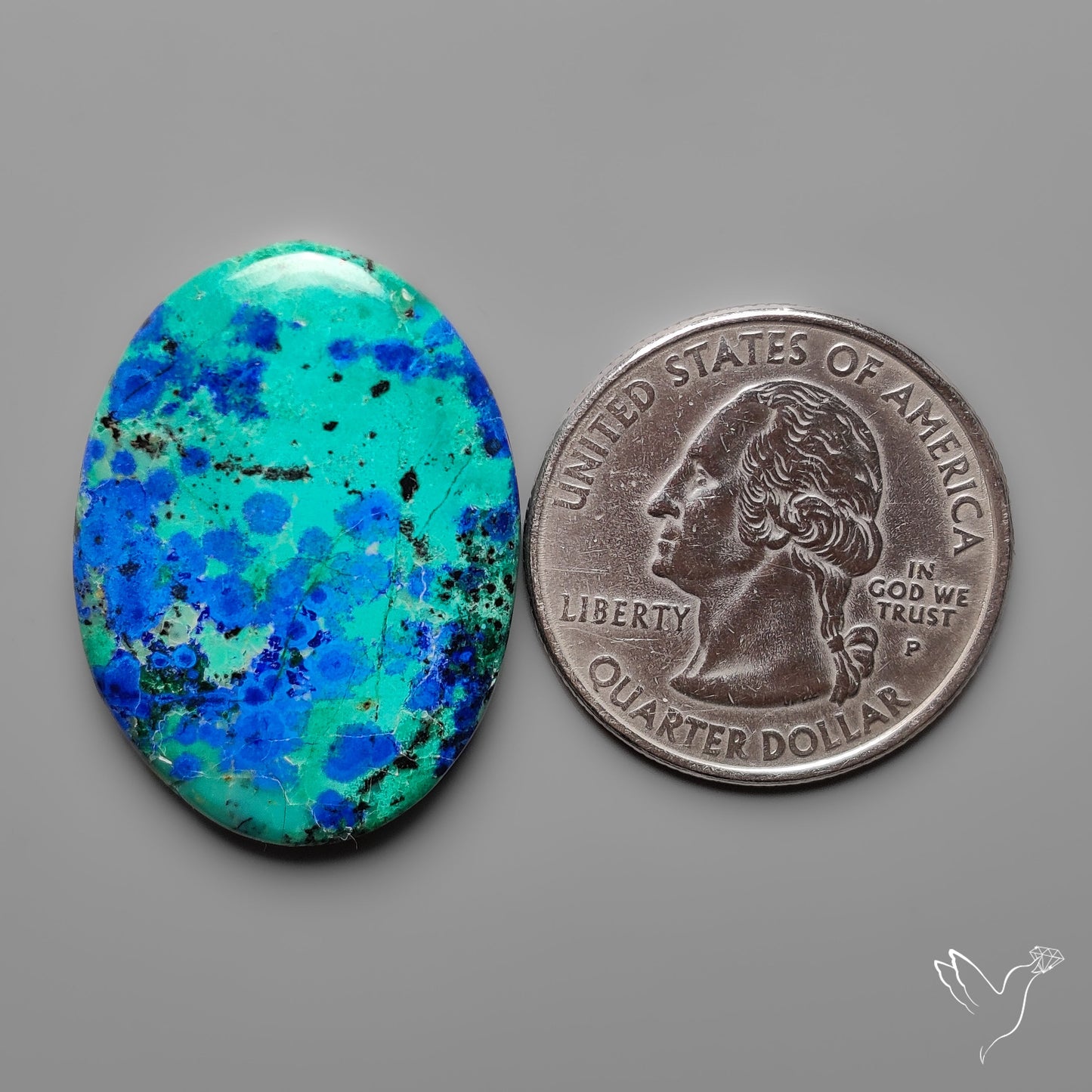 Bluebird Azurite Cabochon