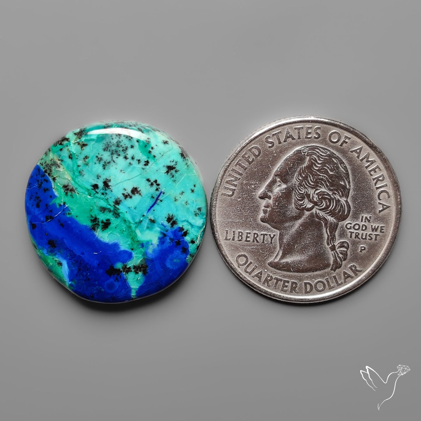 Bluebird Azurite Cabochon