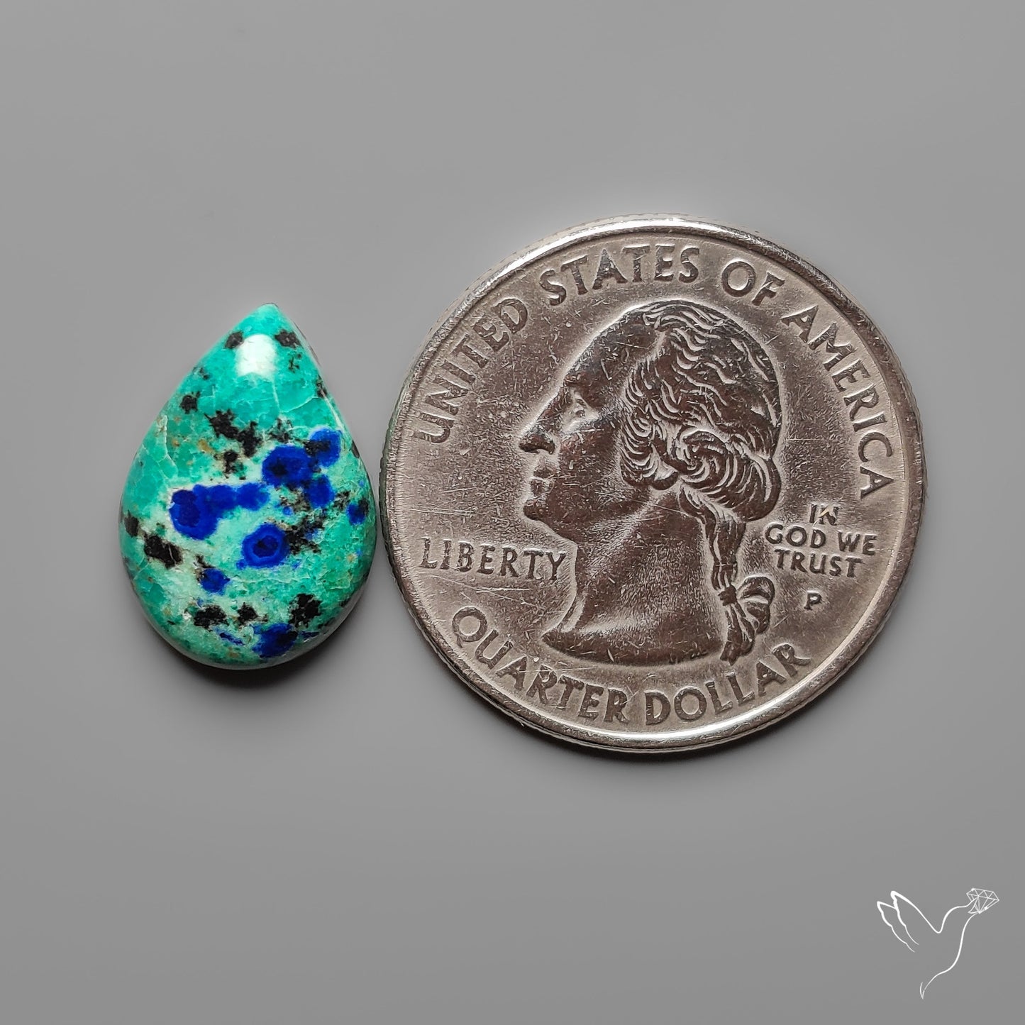Bluebird Azurite Cabochon