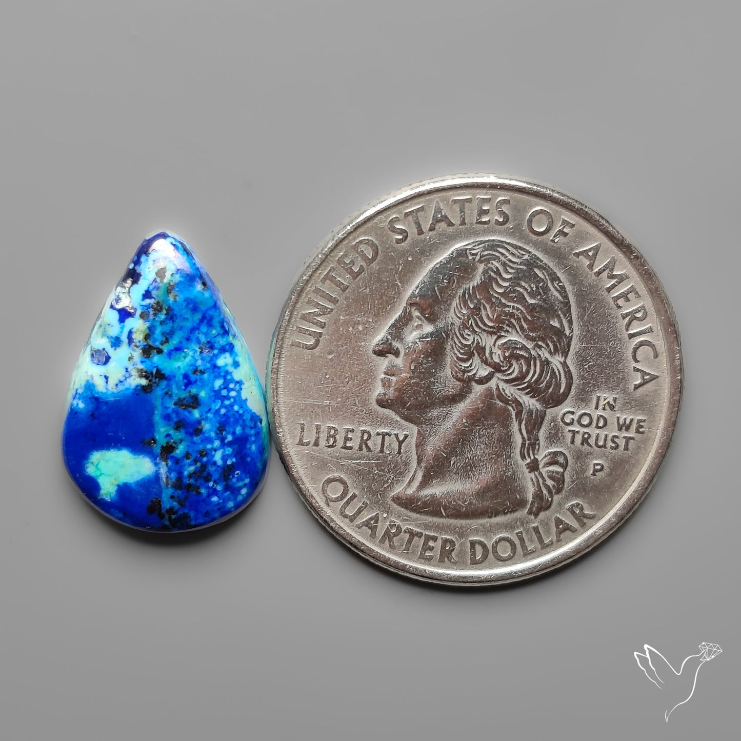 Bluebird Azurite Cabochon