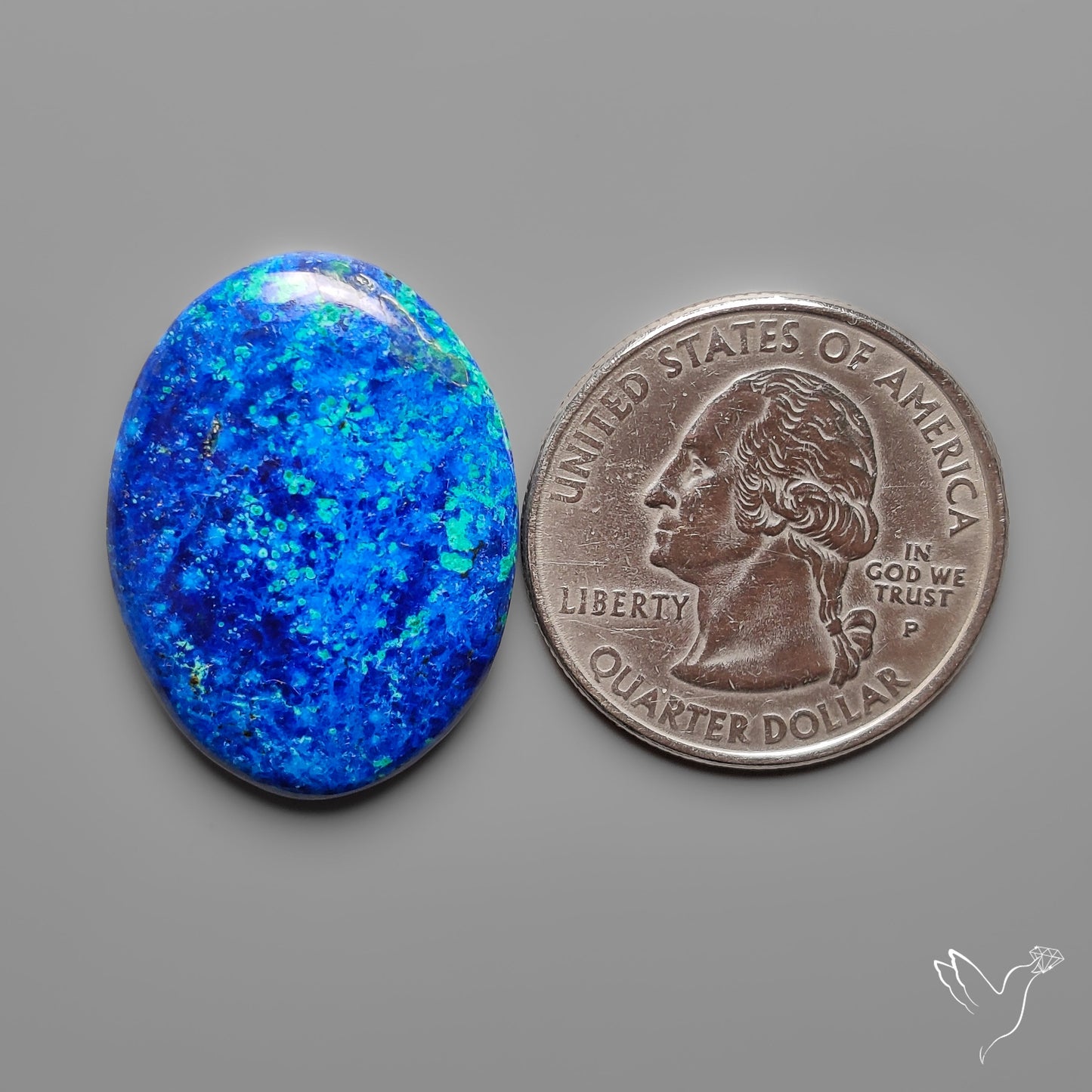 Bluebird Azurite Cabochon